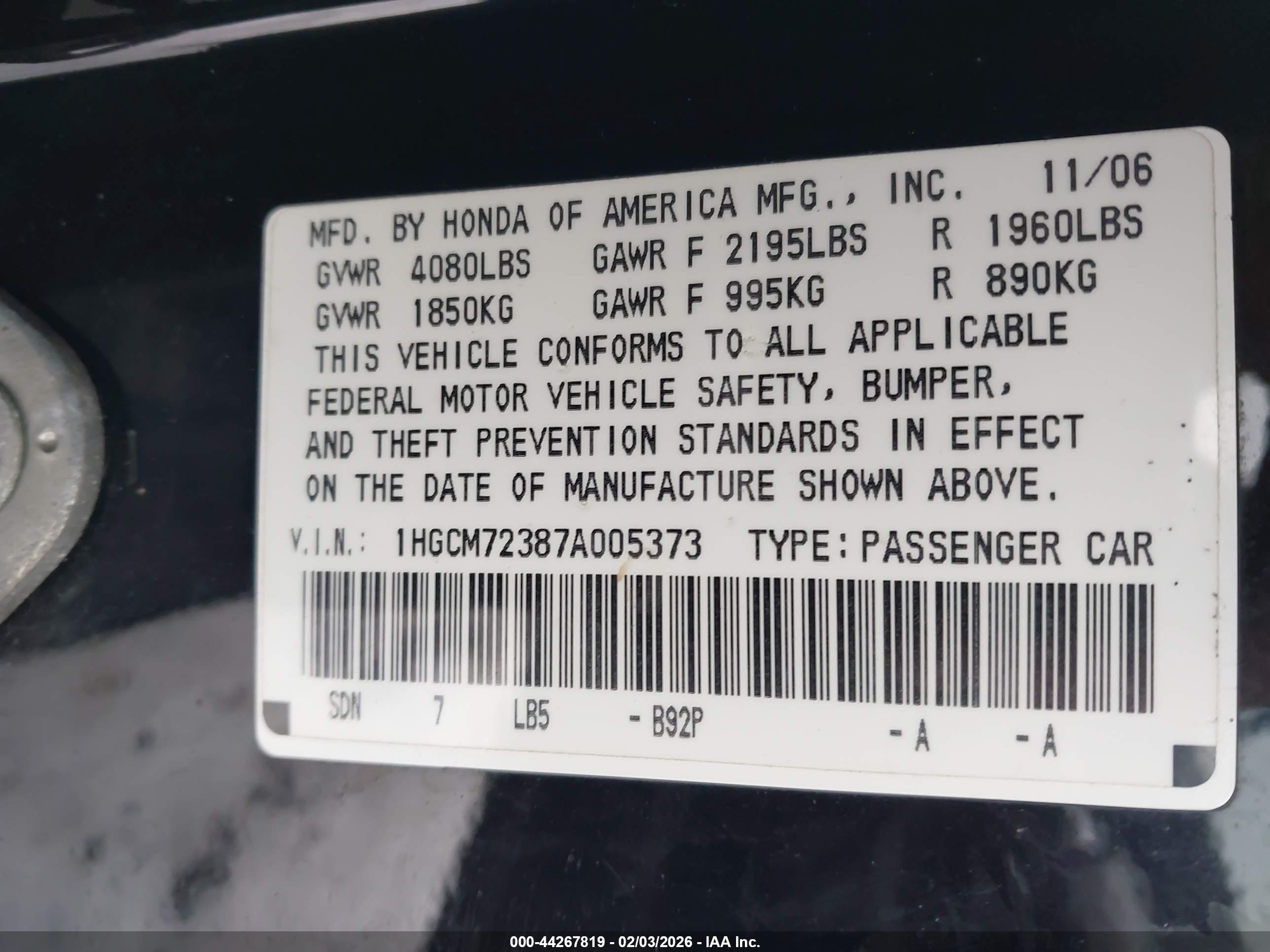 HONDA ACCORD image 9