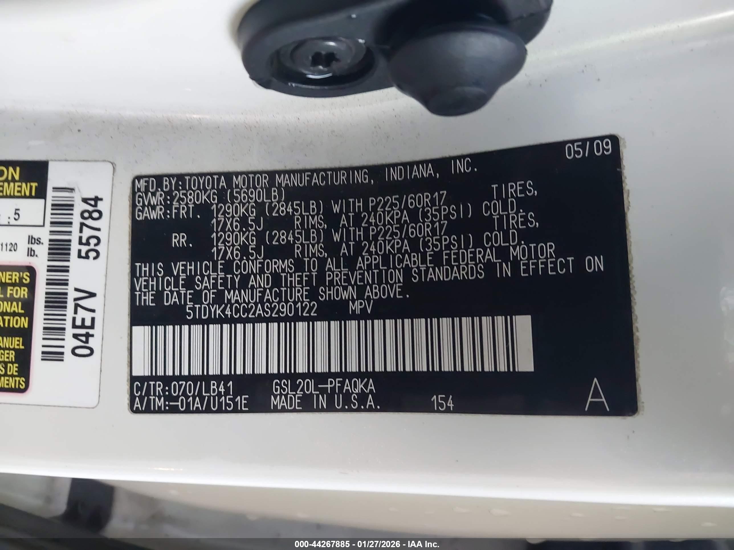 TOYOTA SIENNA image 9