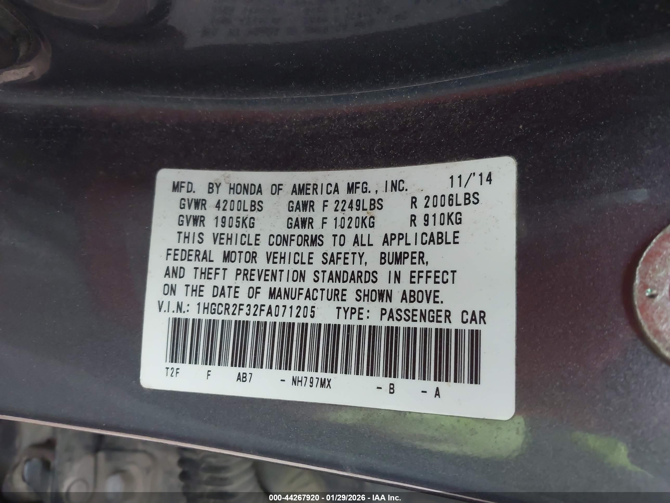 HONDA ACCORD image 9