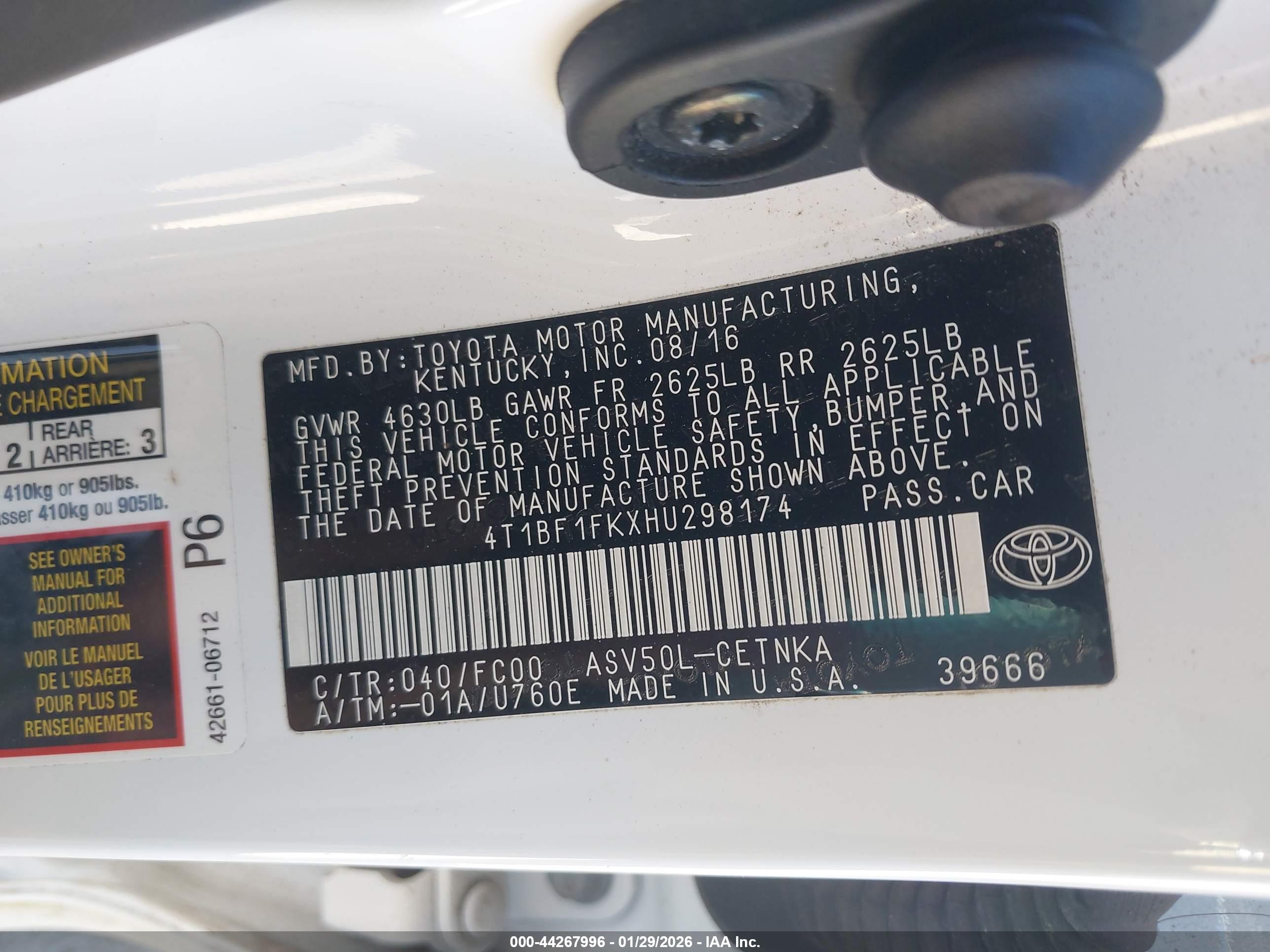 TOYOTA CAMRY image 9
