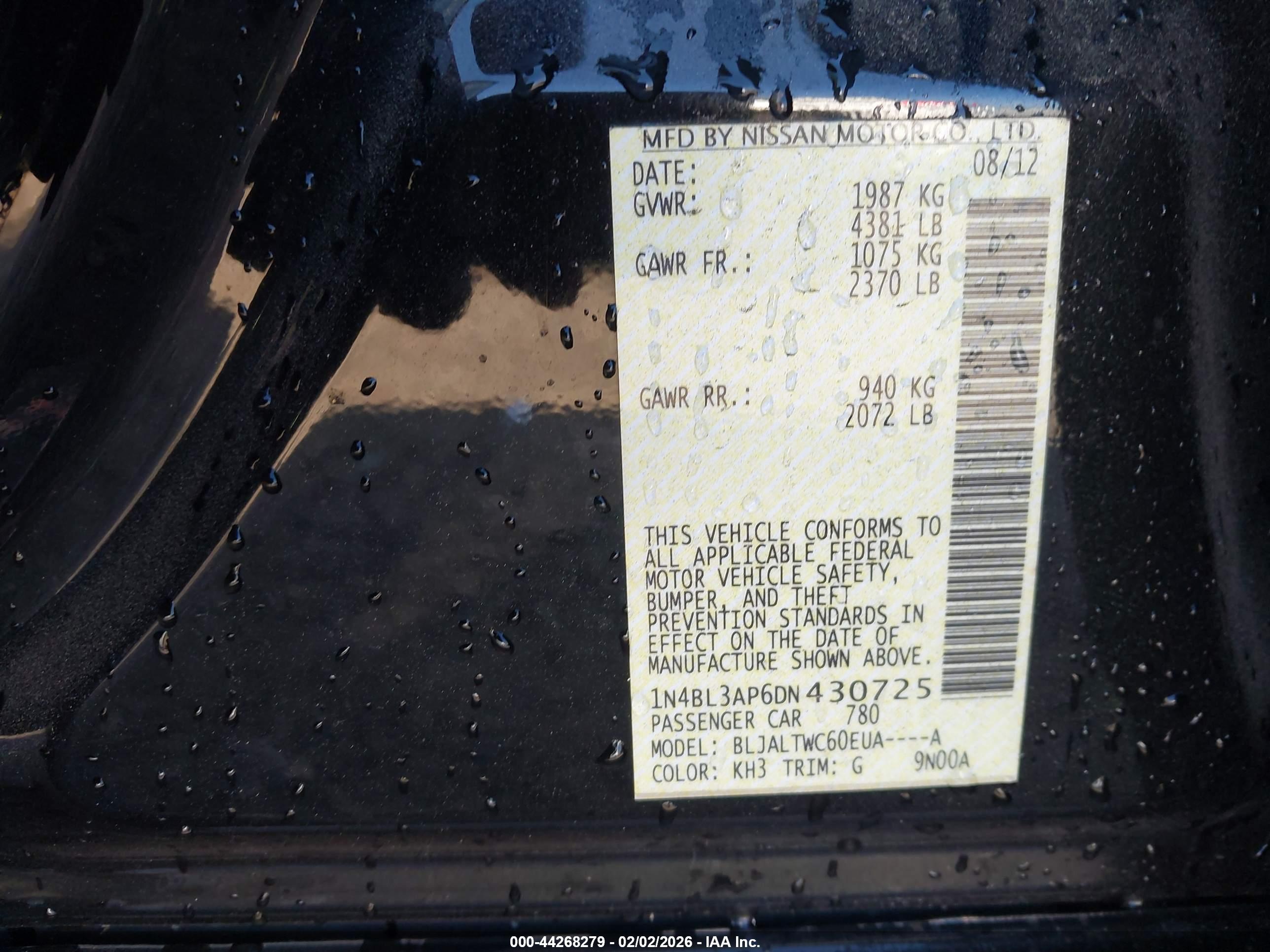 NISSAN ALTIMA image 9