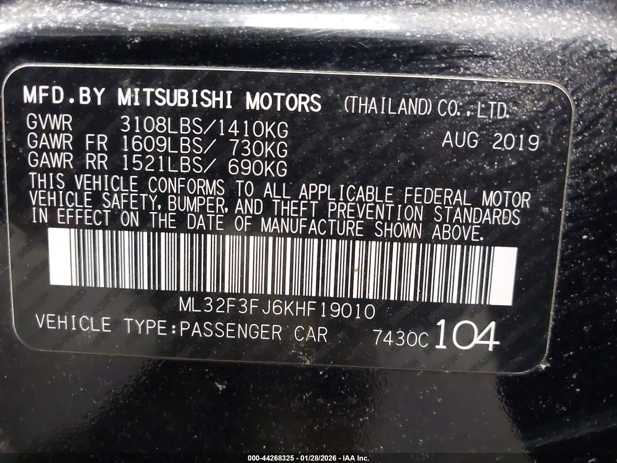 MITSUBISHI MIRAGE image 9