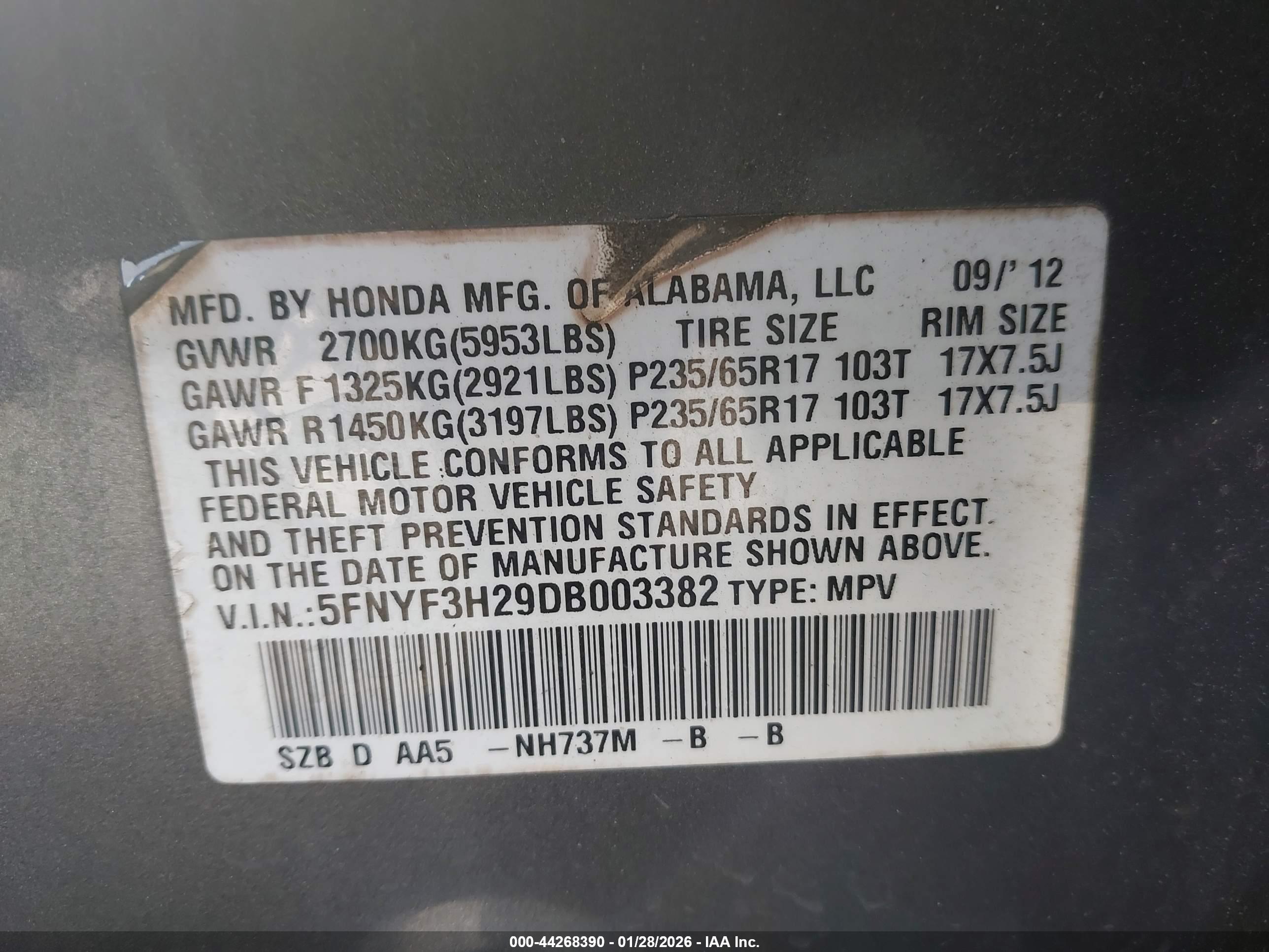 HONDA PILOT image 9