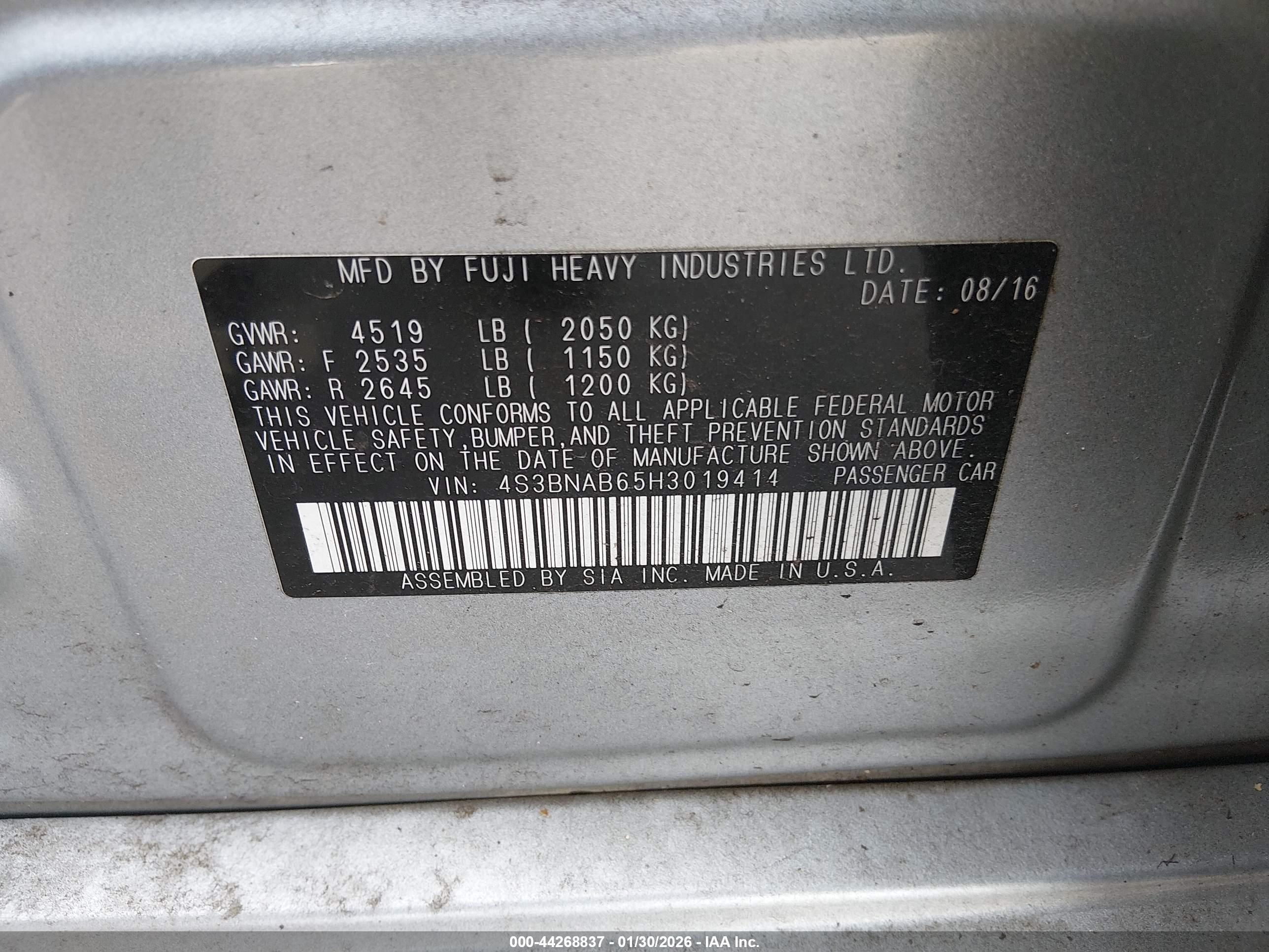 SUBARU LEGACY image 9
