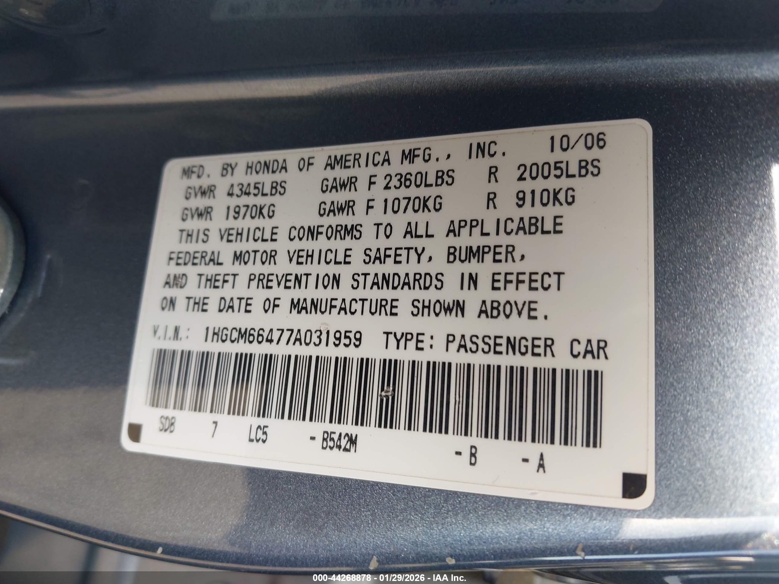 HONDA ACCORD image 9