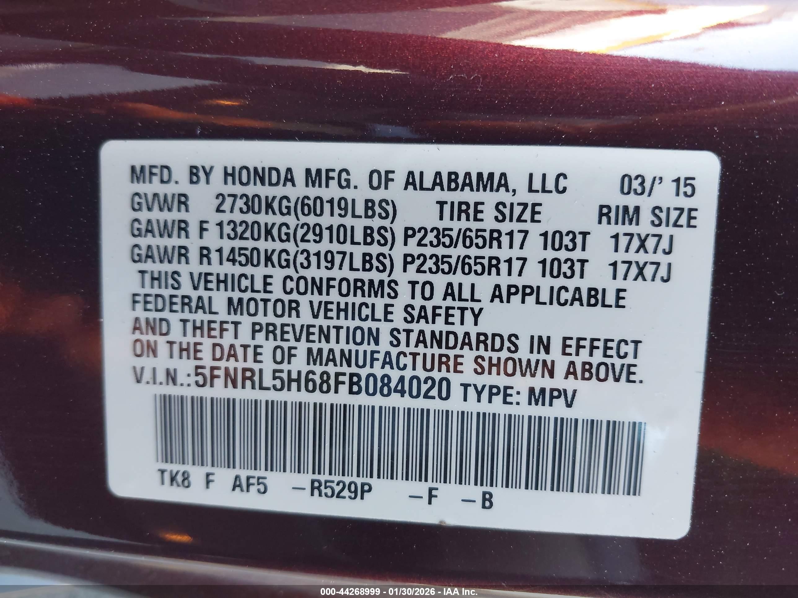 HONDA ODYSSEY image 9