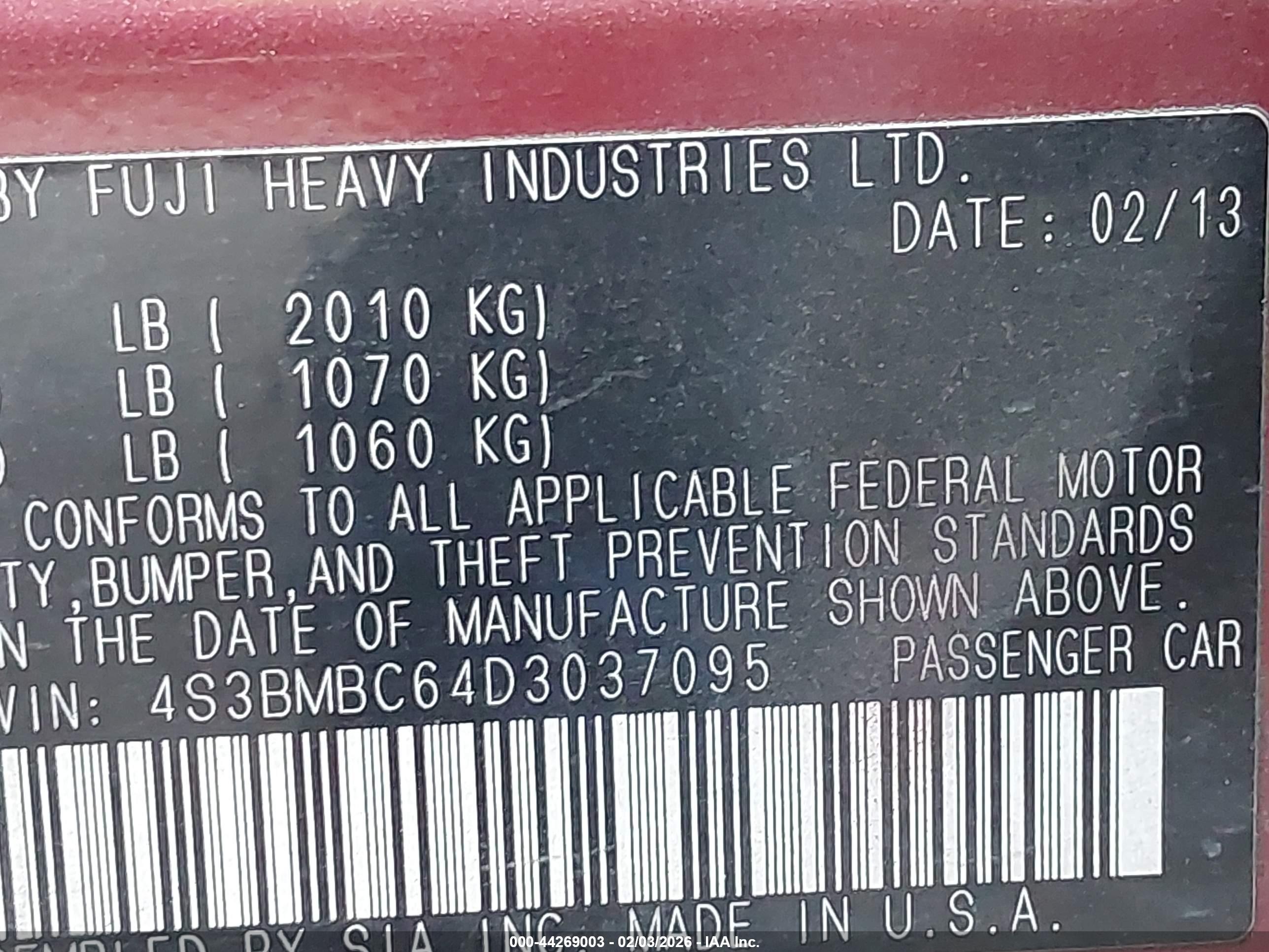 SUBARU LEGACY image 9