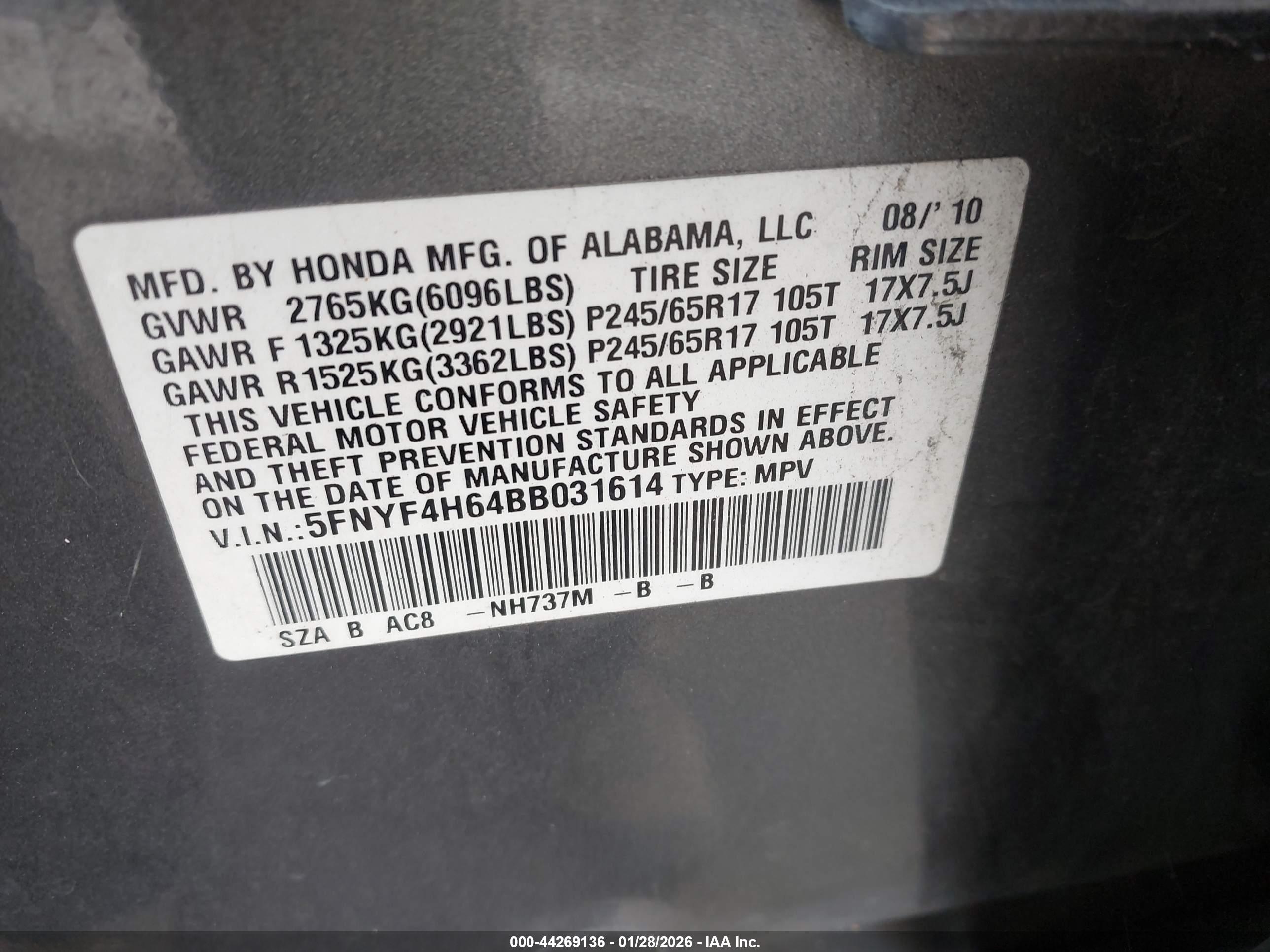 HONDA PILOT image 9