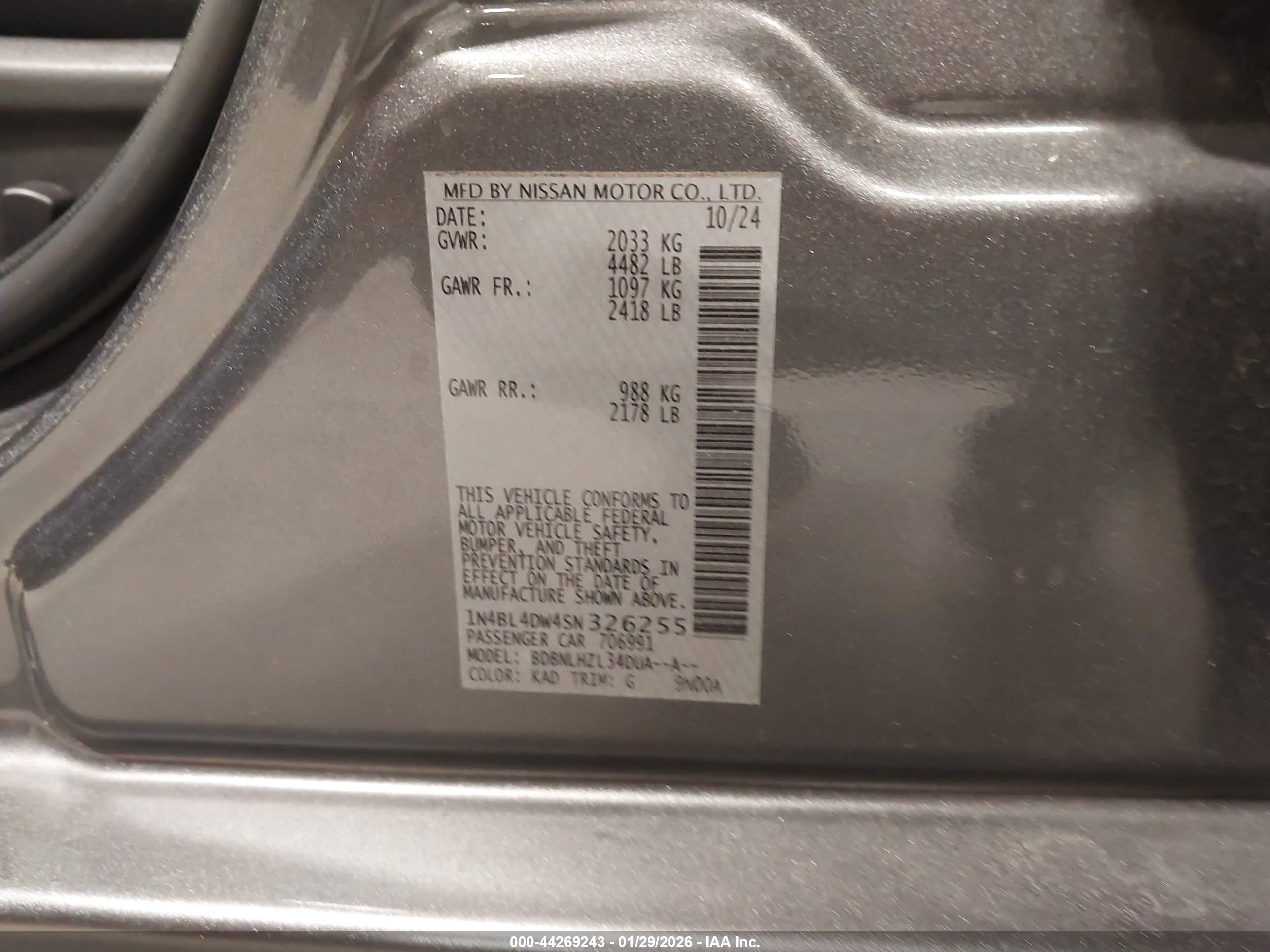 NISSAN ALTIMA image 9