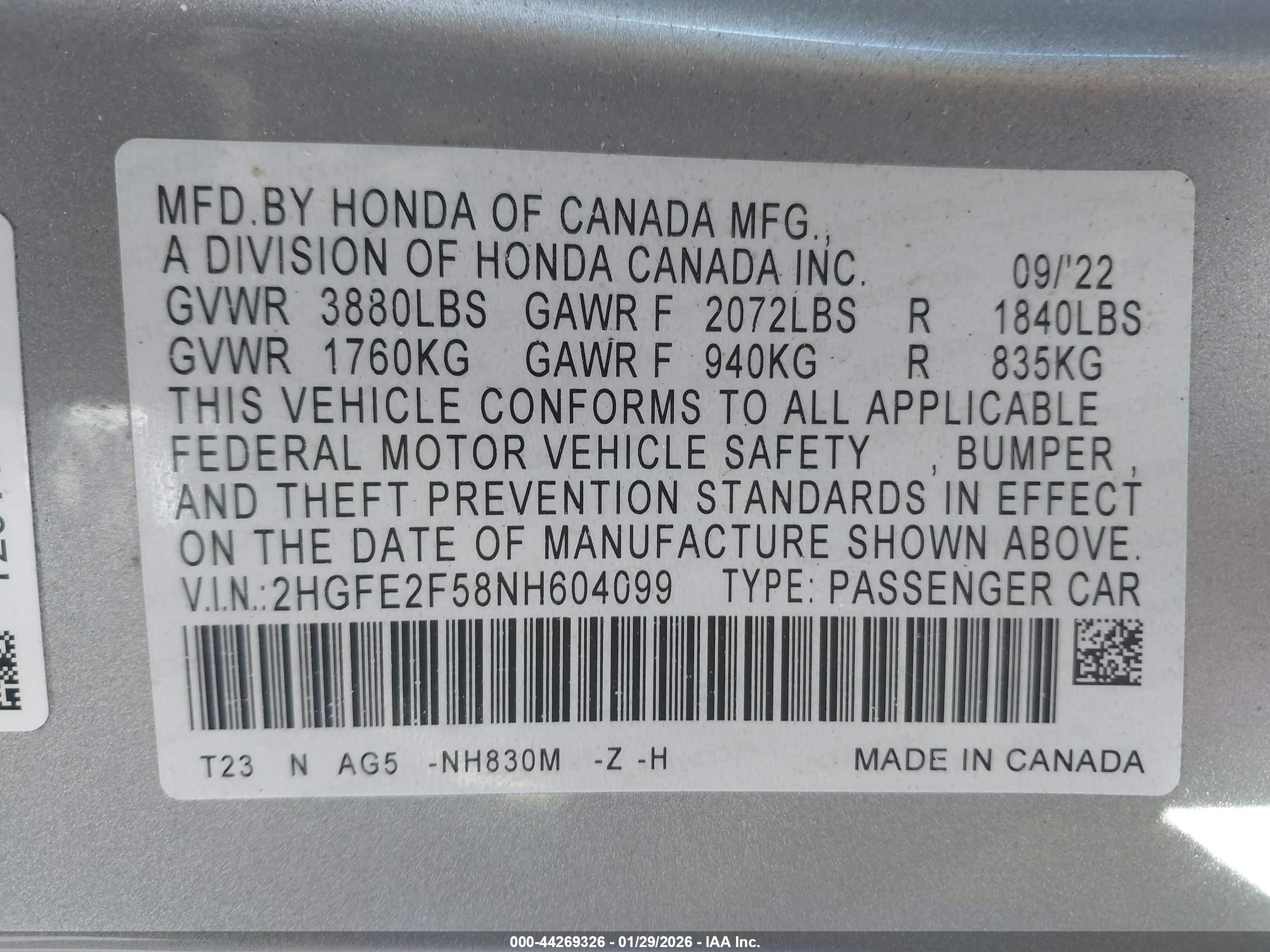 HONDA CIVIC image 9