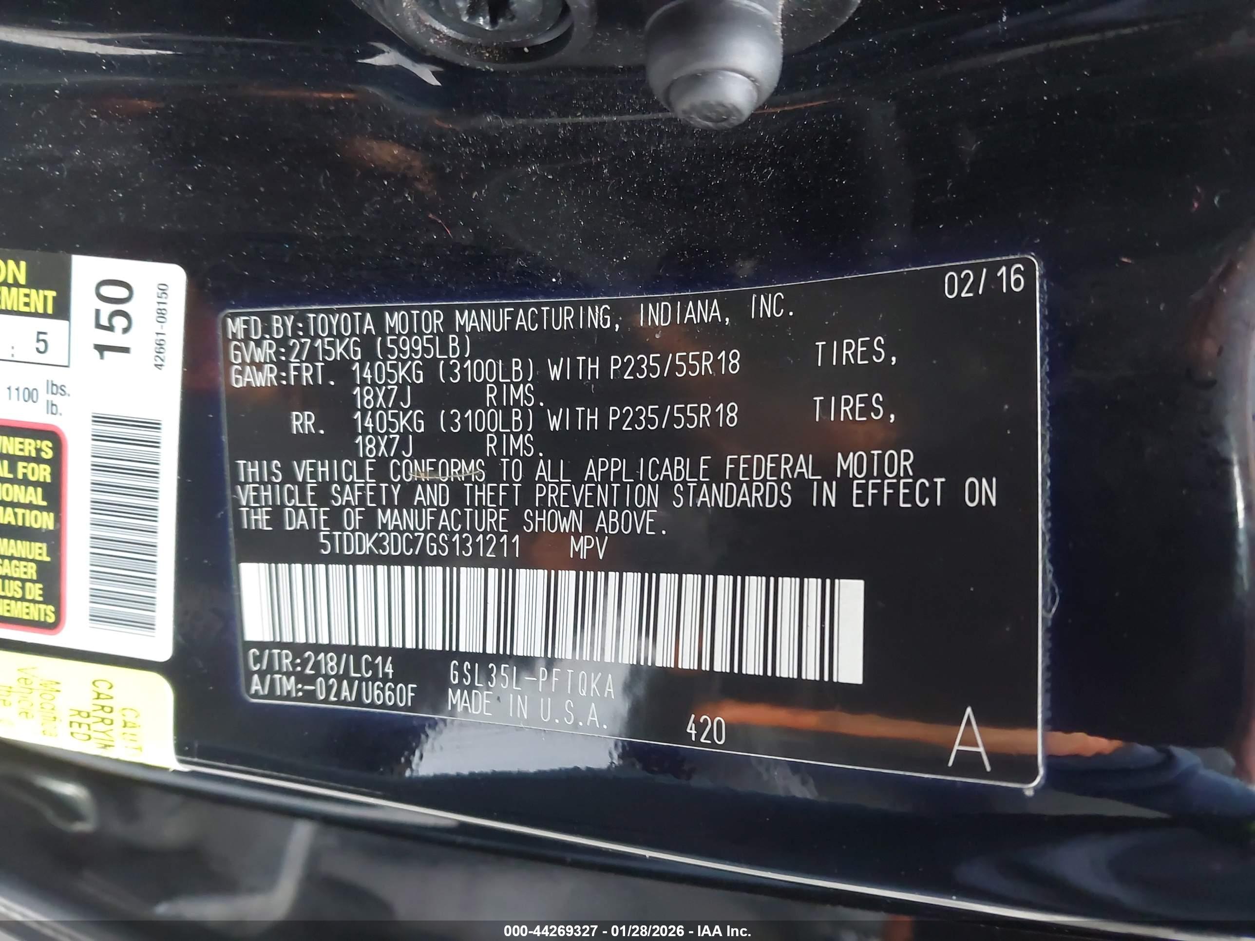 TOYOTA SIENNA image 9