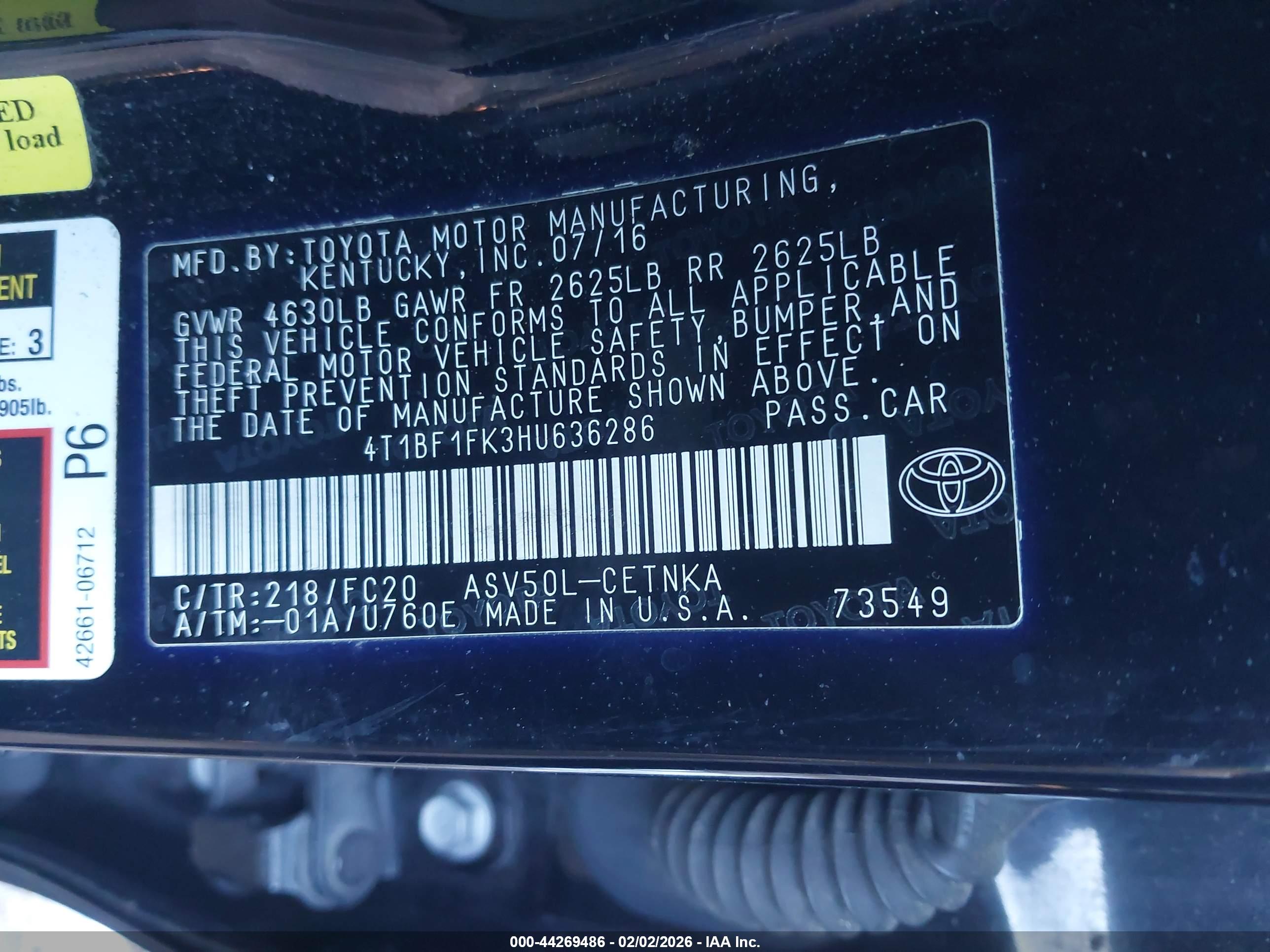 TOYOTA CAMRY image 9