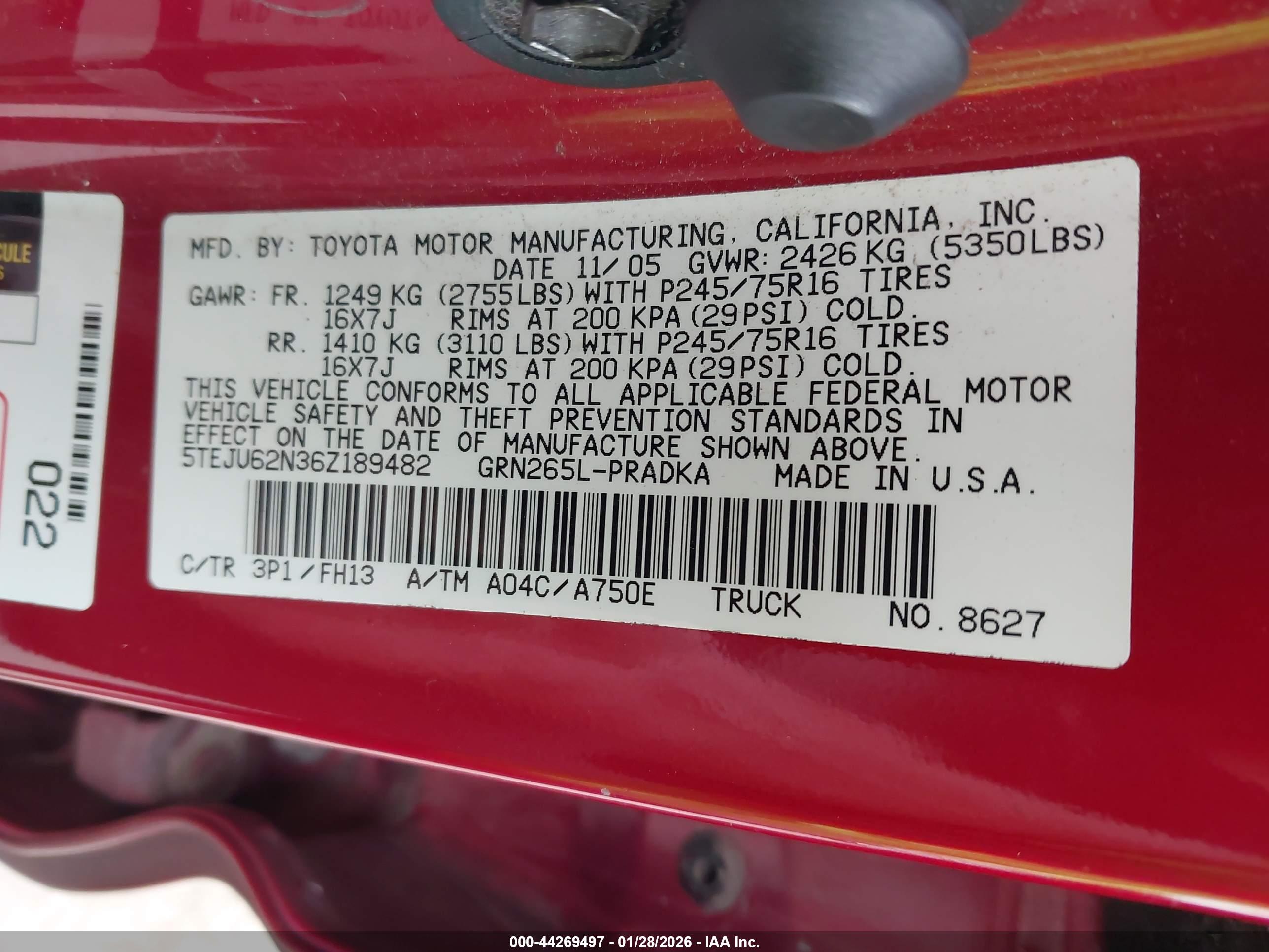 TOYOTA TACOMA image 9