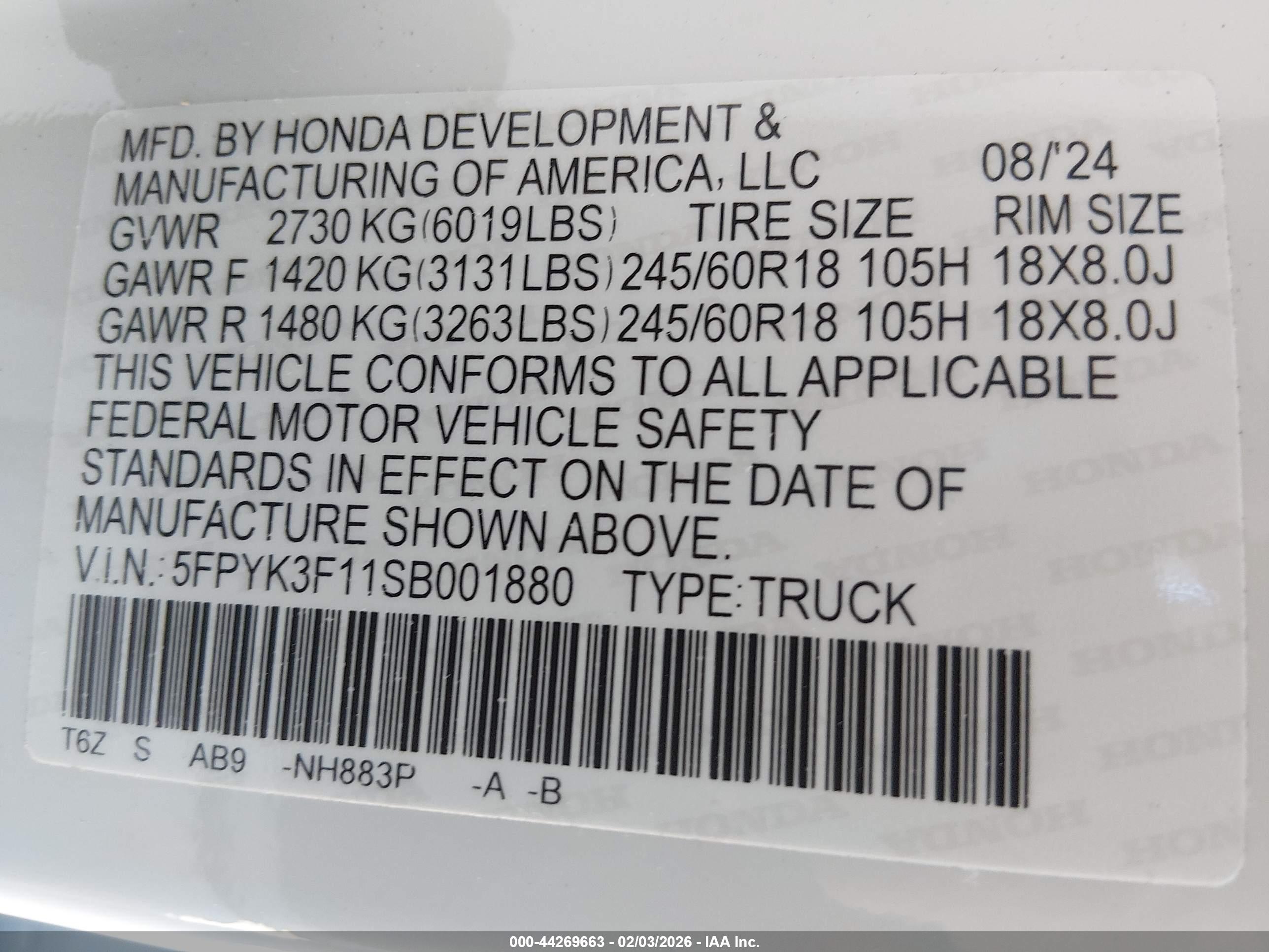 HONDA RIDGELINE image 9