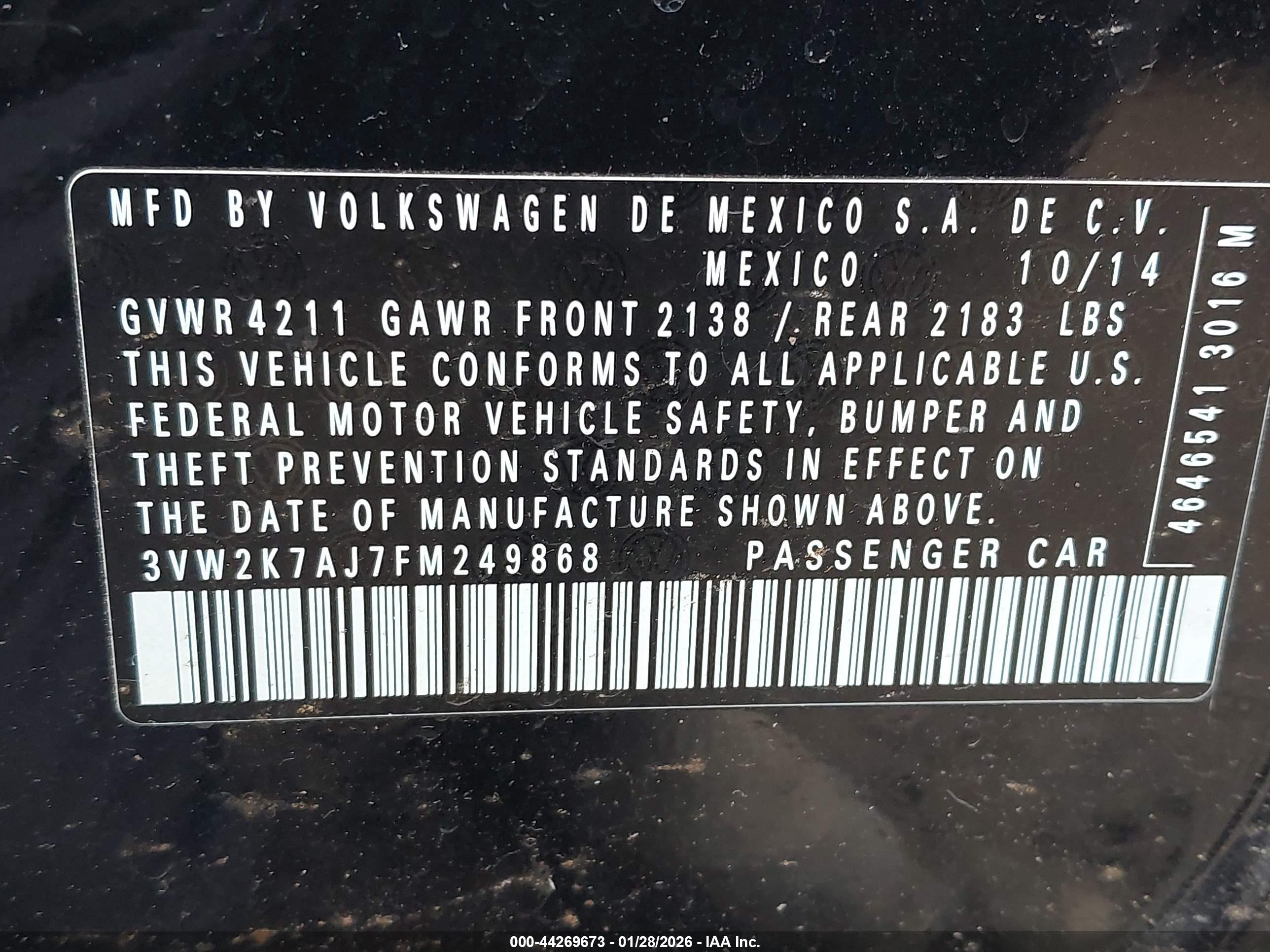 VOLKSWAGEN JETTA image 9