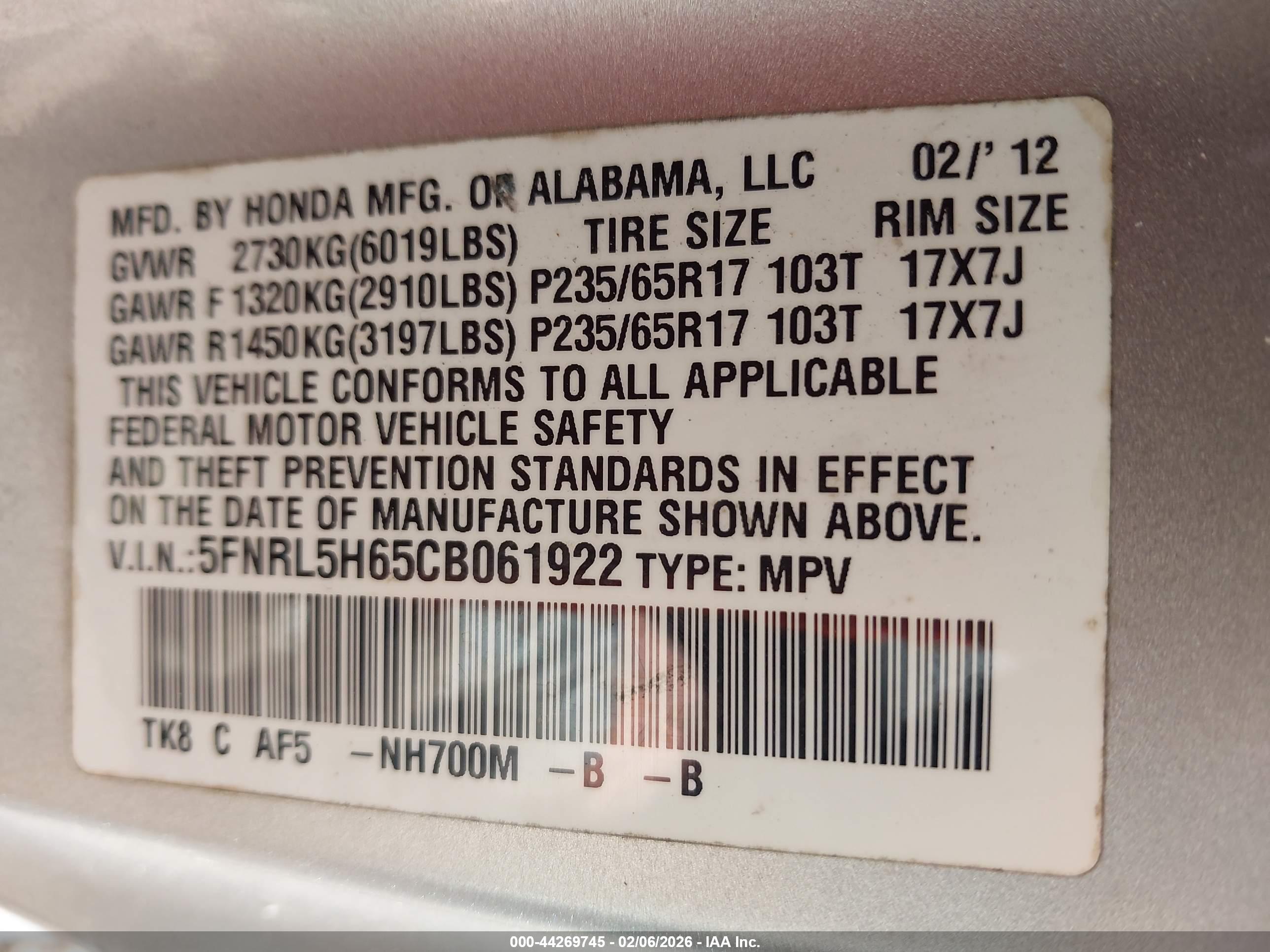 HONDA ODYSSEY image 9