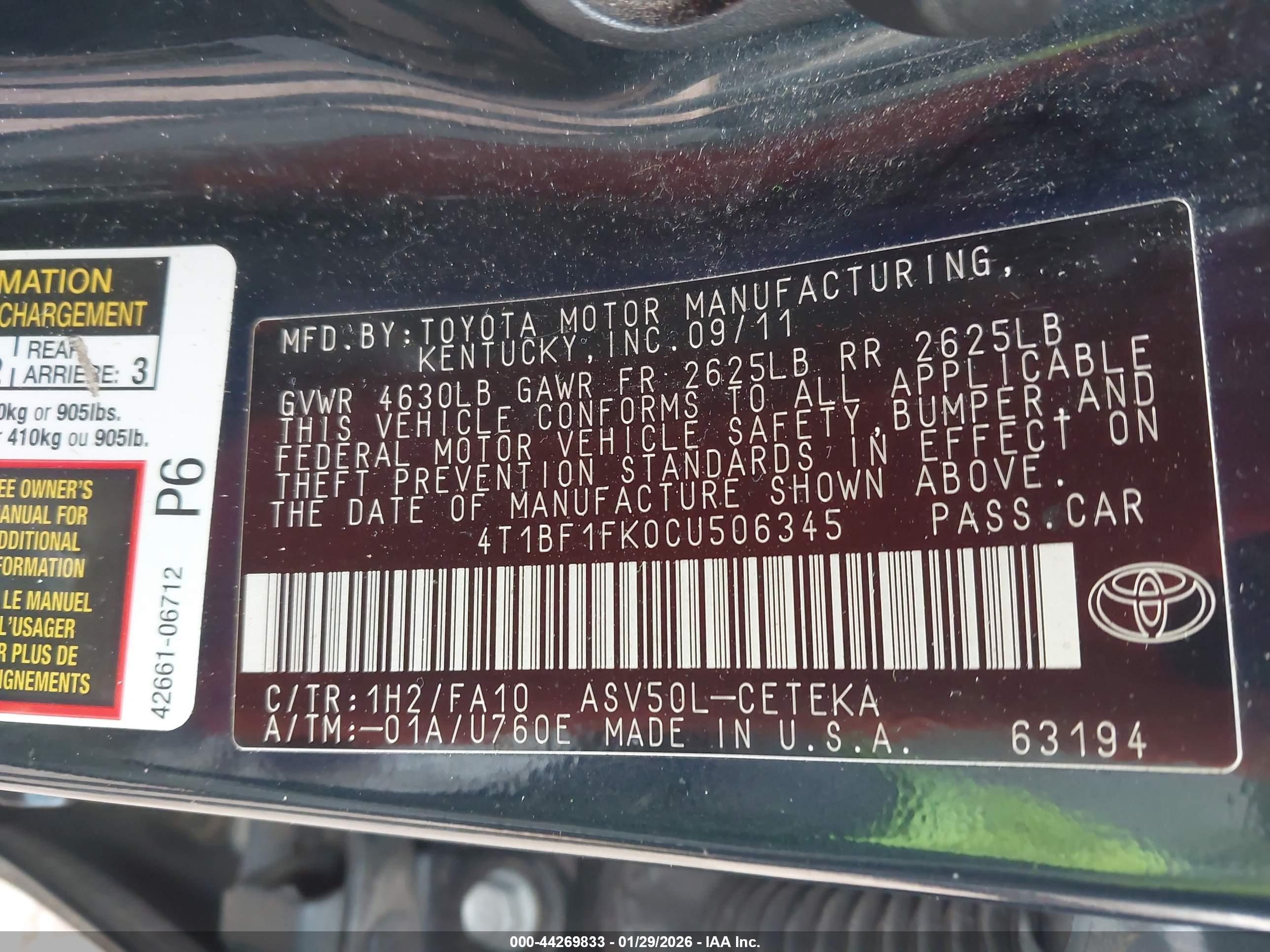 TOYOTA CAMRY image 9