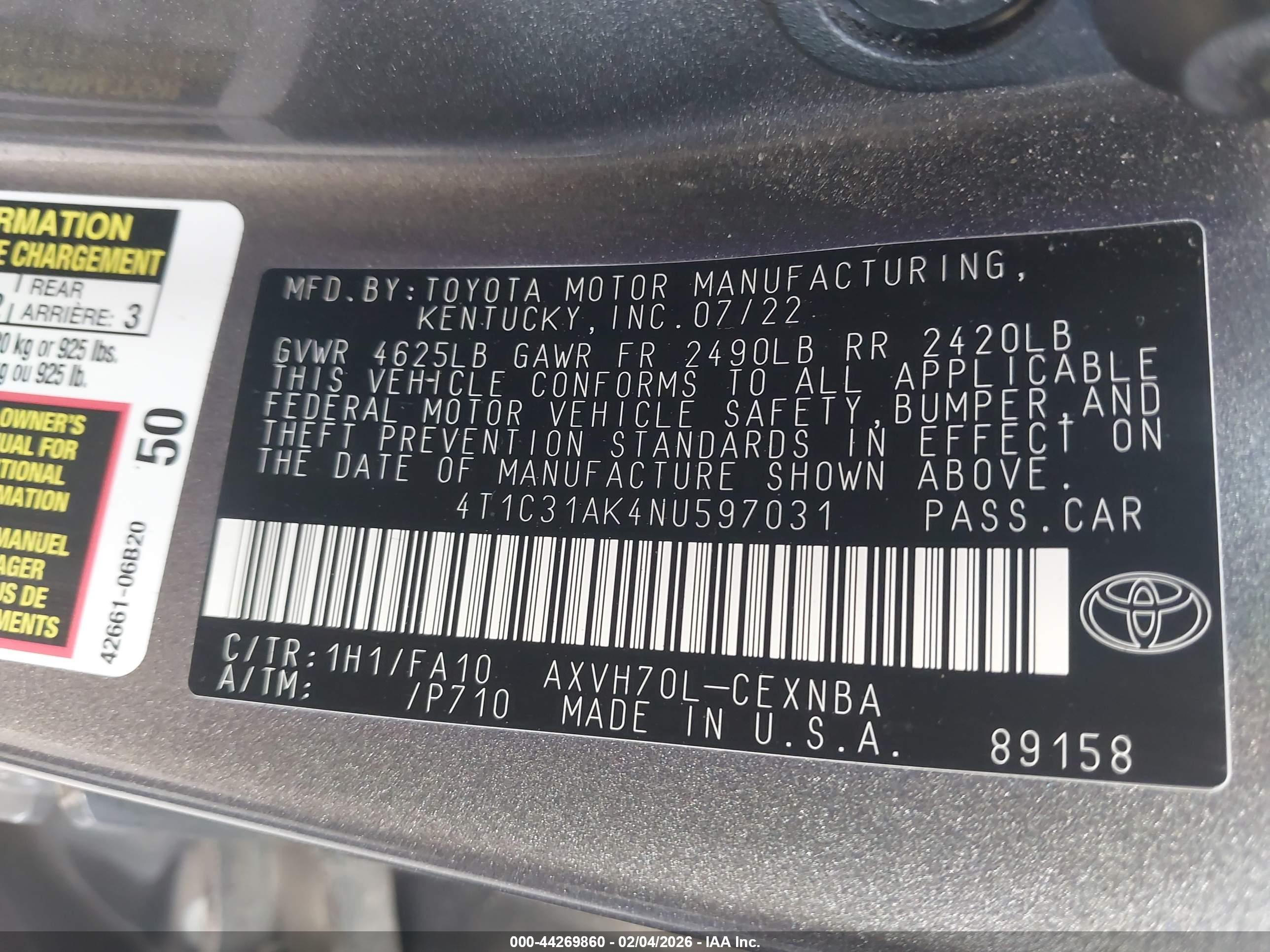 TOYOTA CAMRY image 9