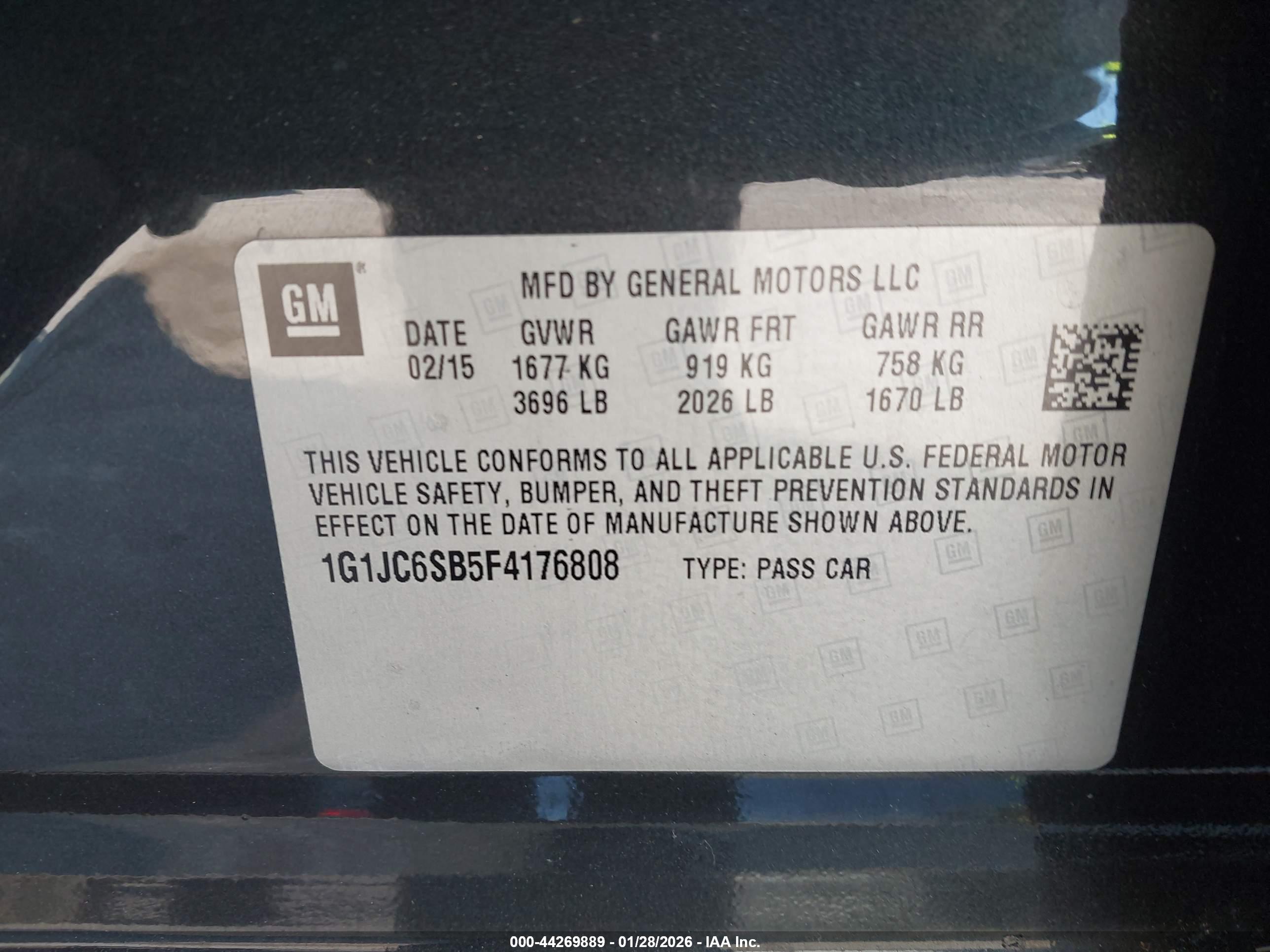 CHEVROLET SONIC image 9