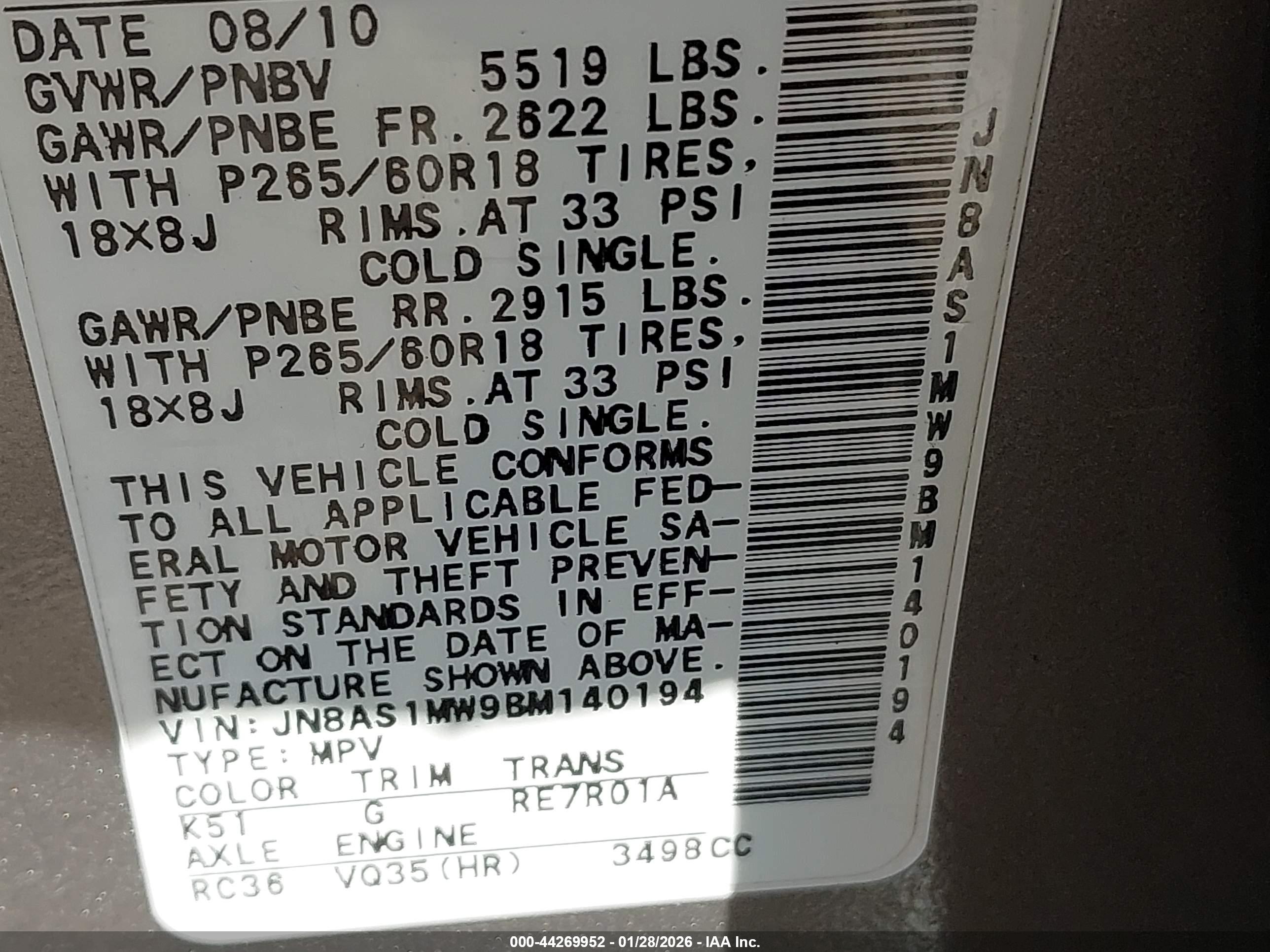 INFINITI FX35 image 9