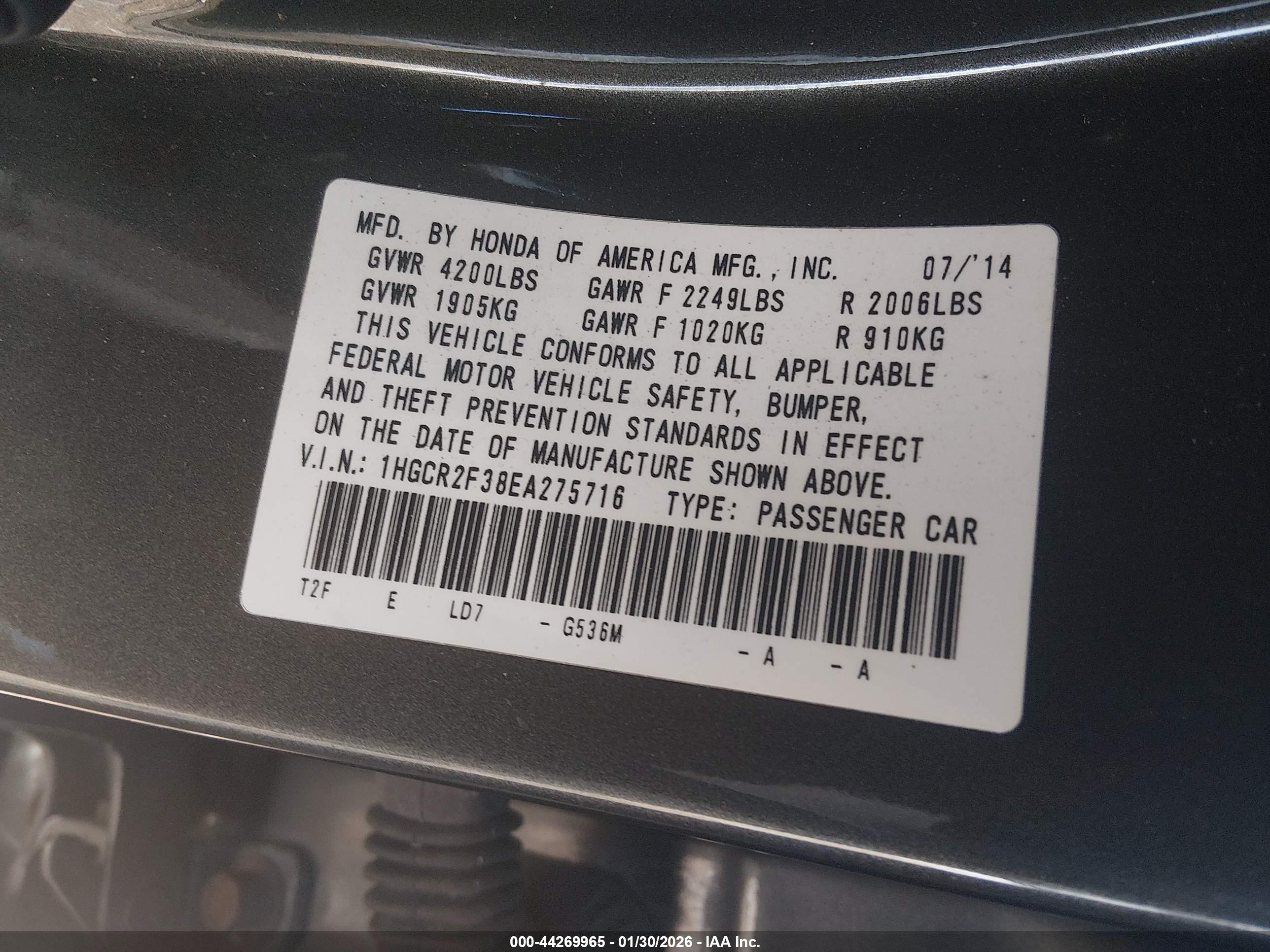 HONDA ACCORD image 9