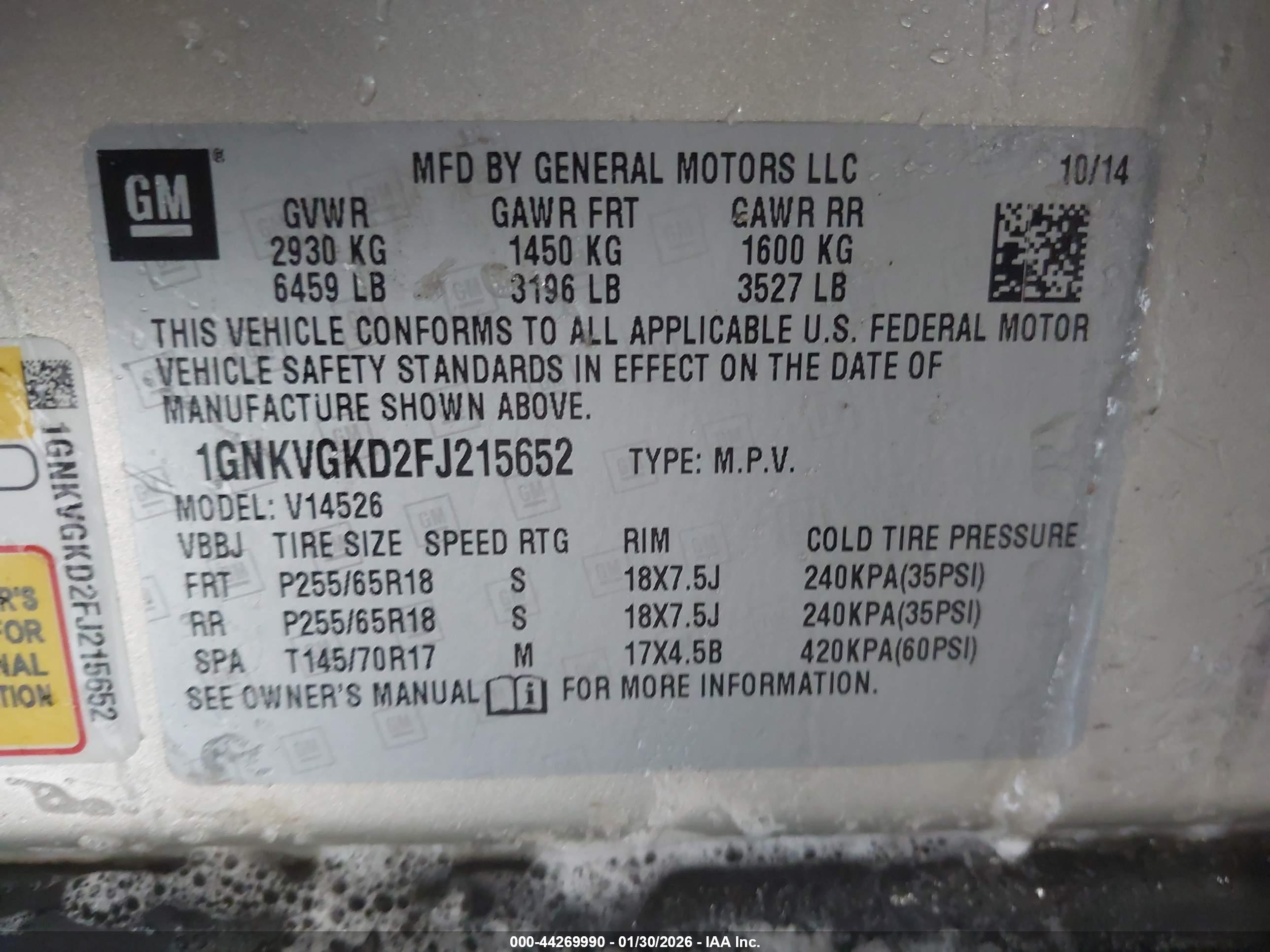 CHEVROLET TRAVERSE image 9