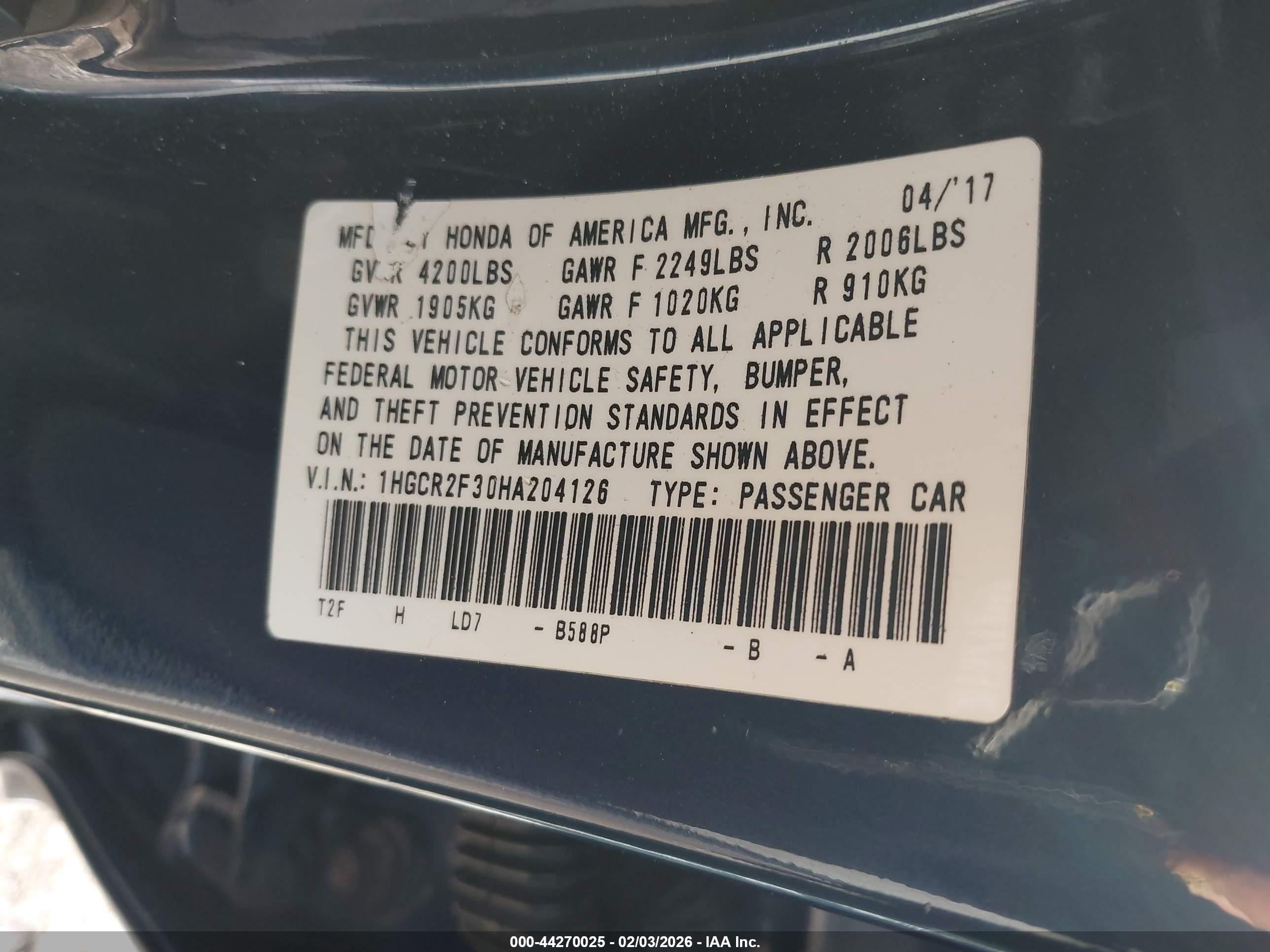 HONDA ACCORD image 9