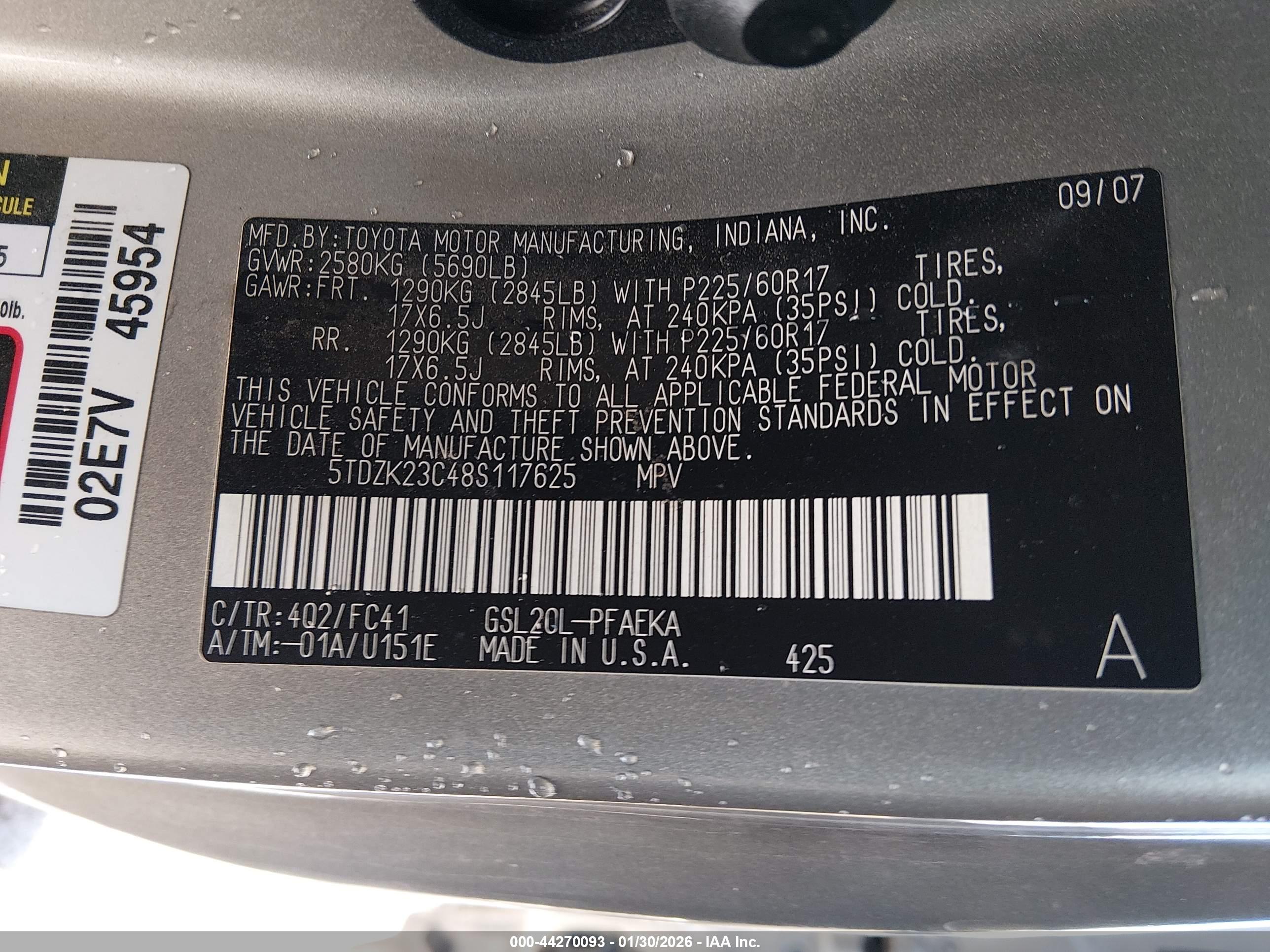 TOYOTA SIENNA image 9