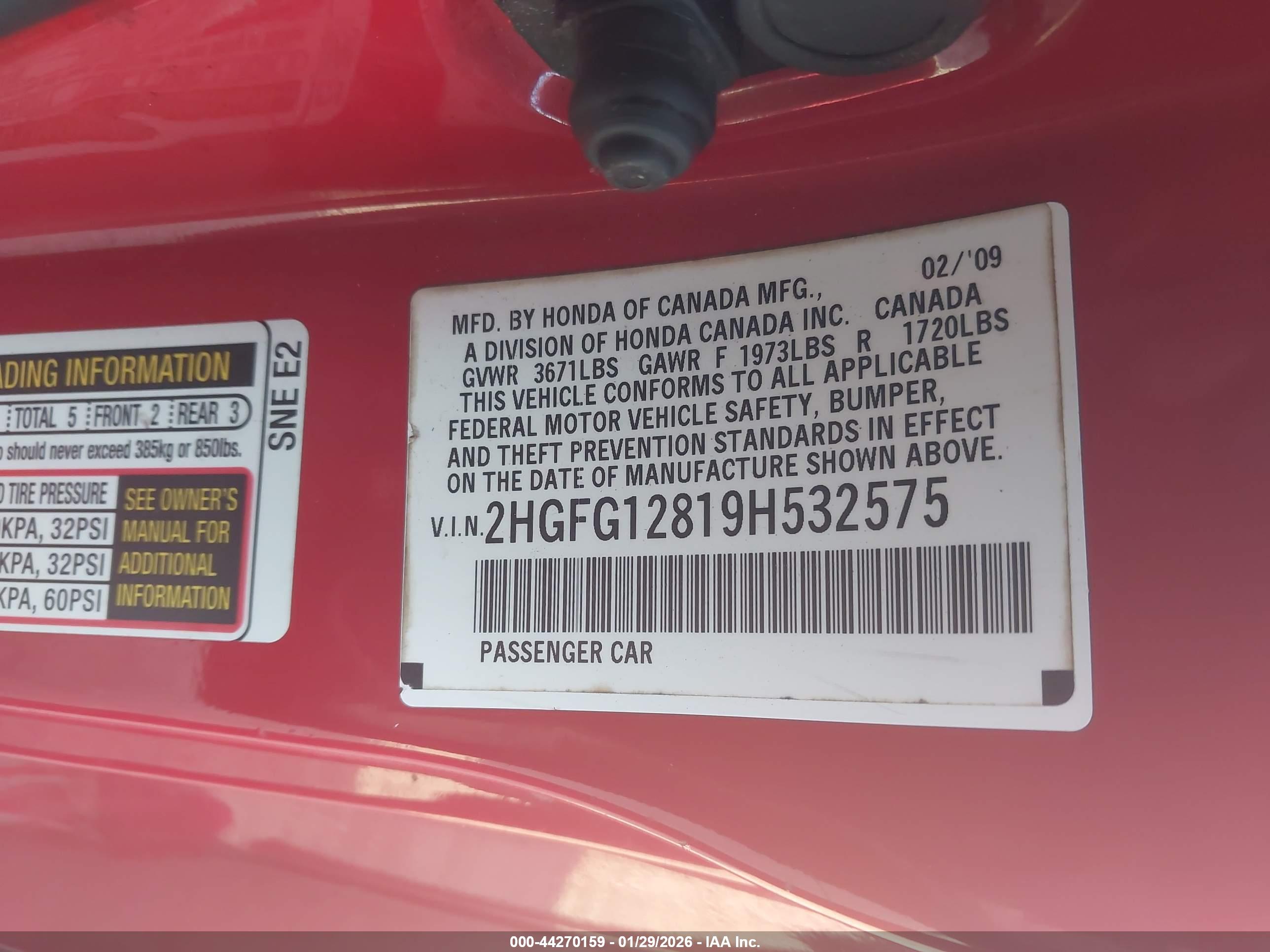 HONDA CIVIC image 9