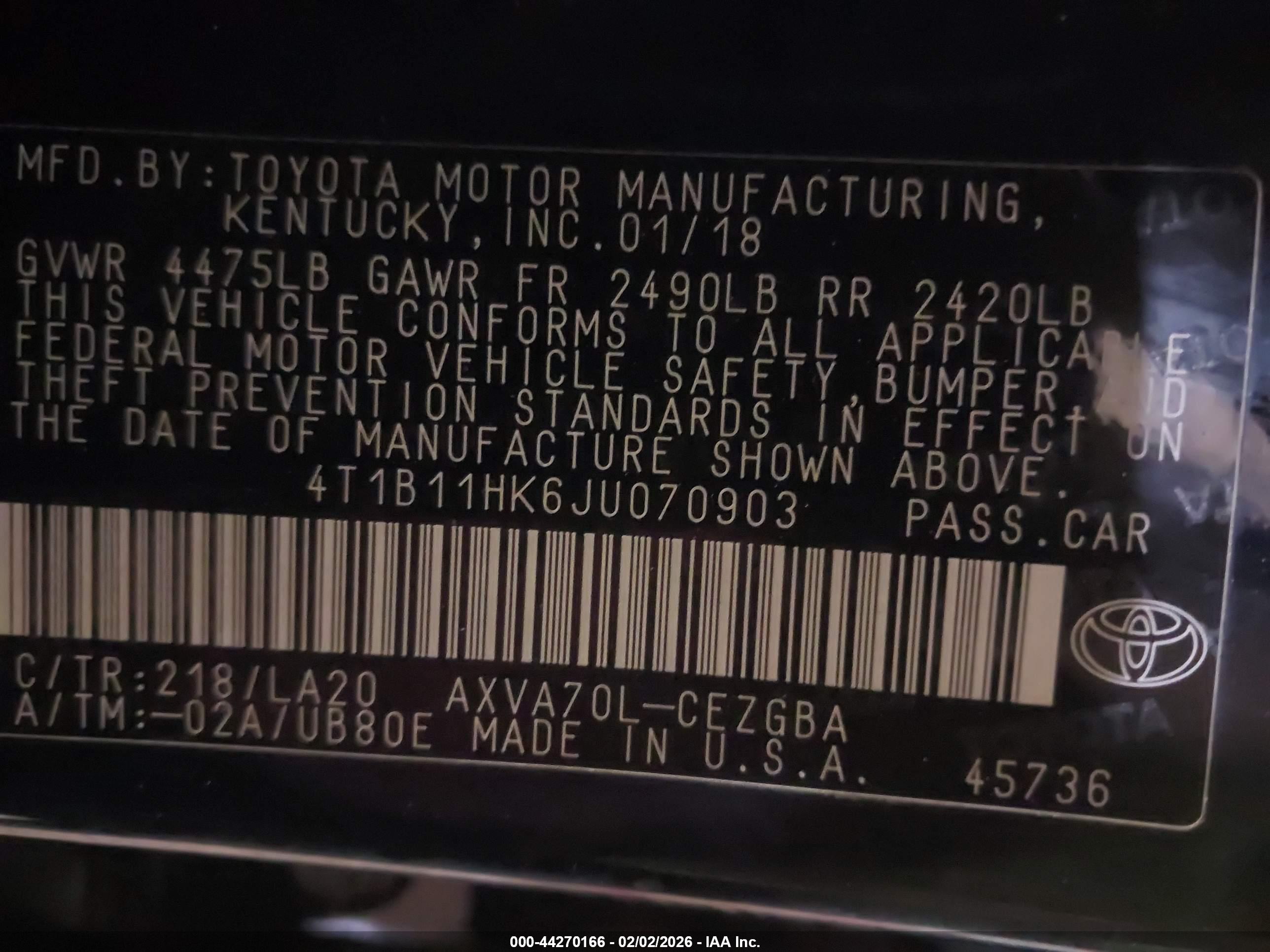 TOYOTA CAMRY image 9