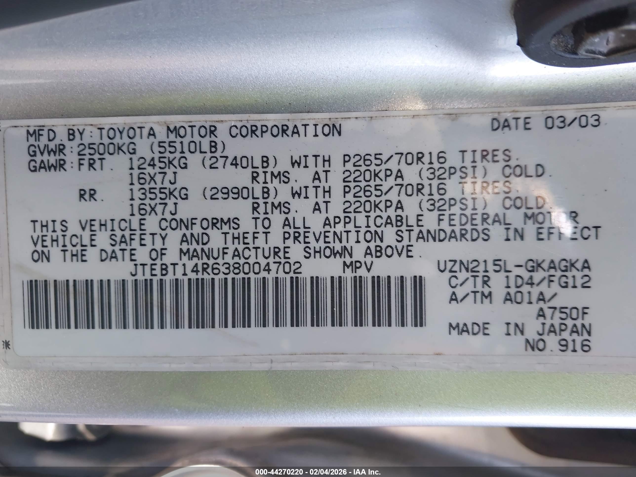 TOYOTA 4RUNNER image 9
