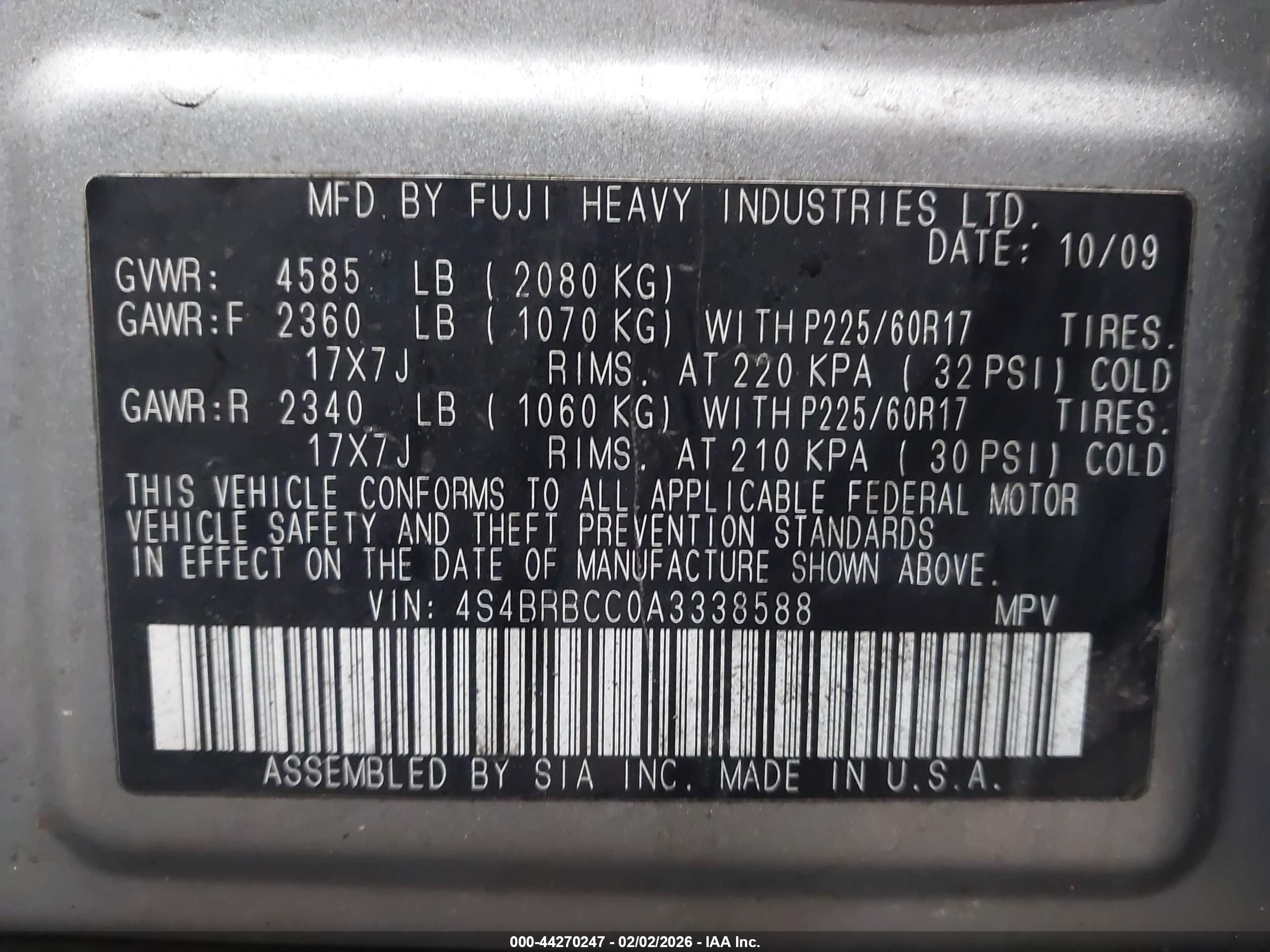SUBARU OUTBACK image 9