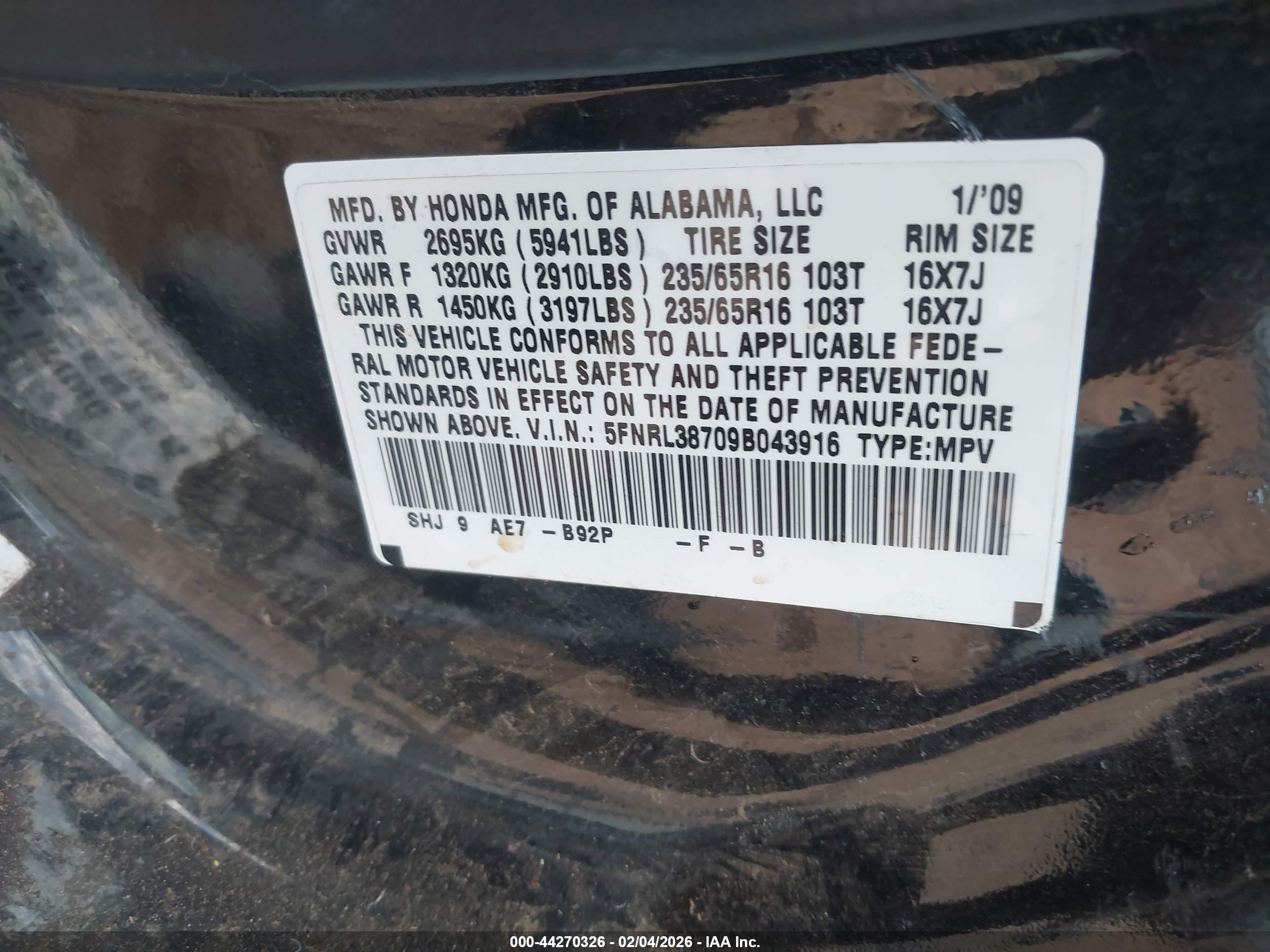 HONDA ODYSSEY image 9