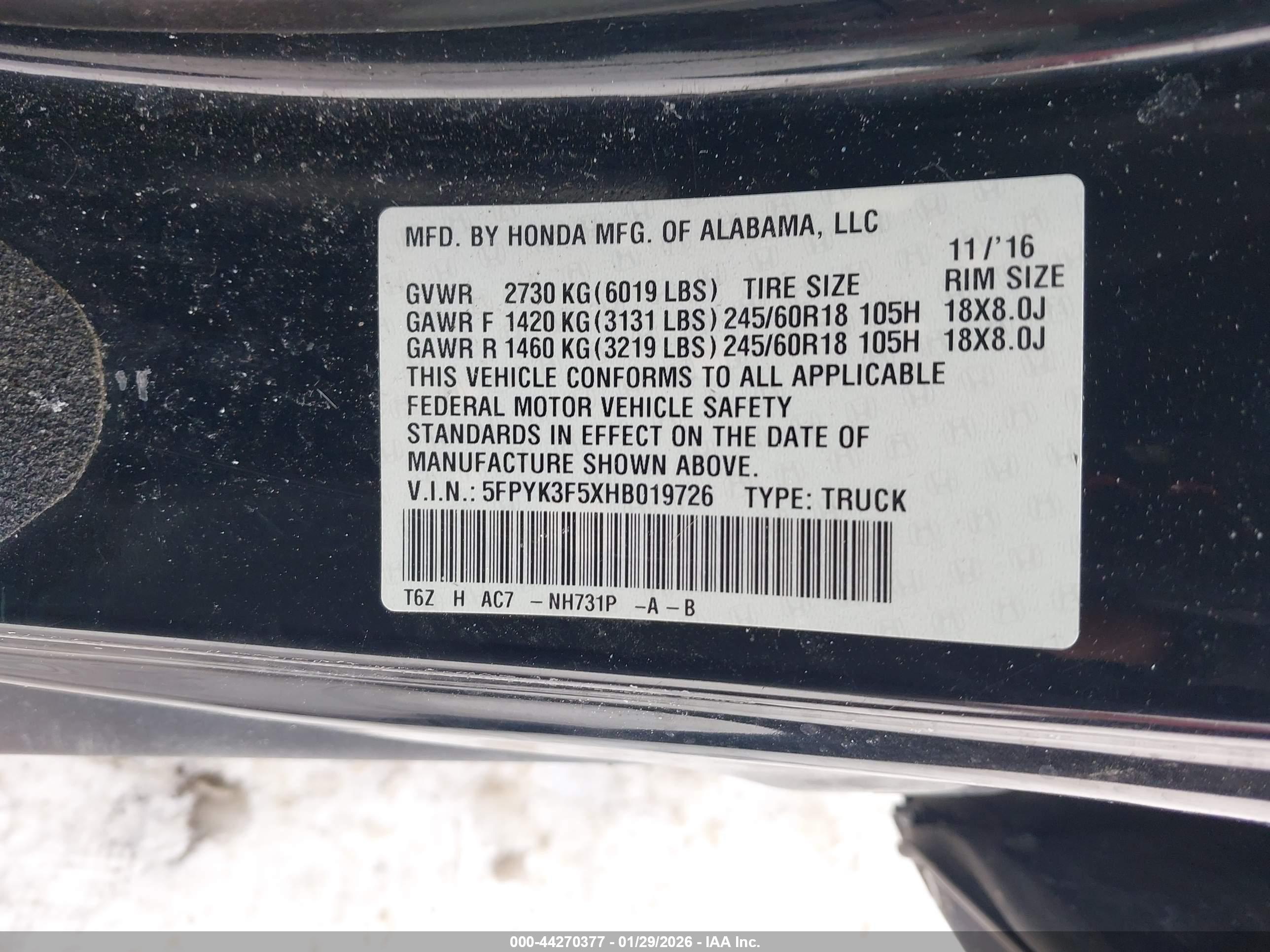 HONDA RIDGELINE image 9