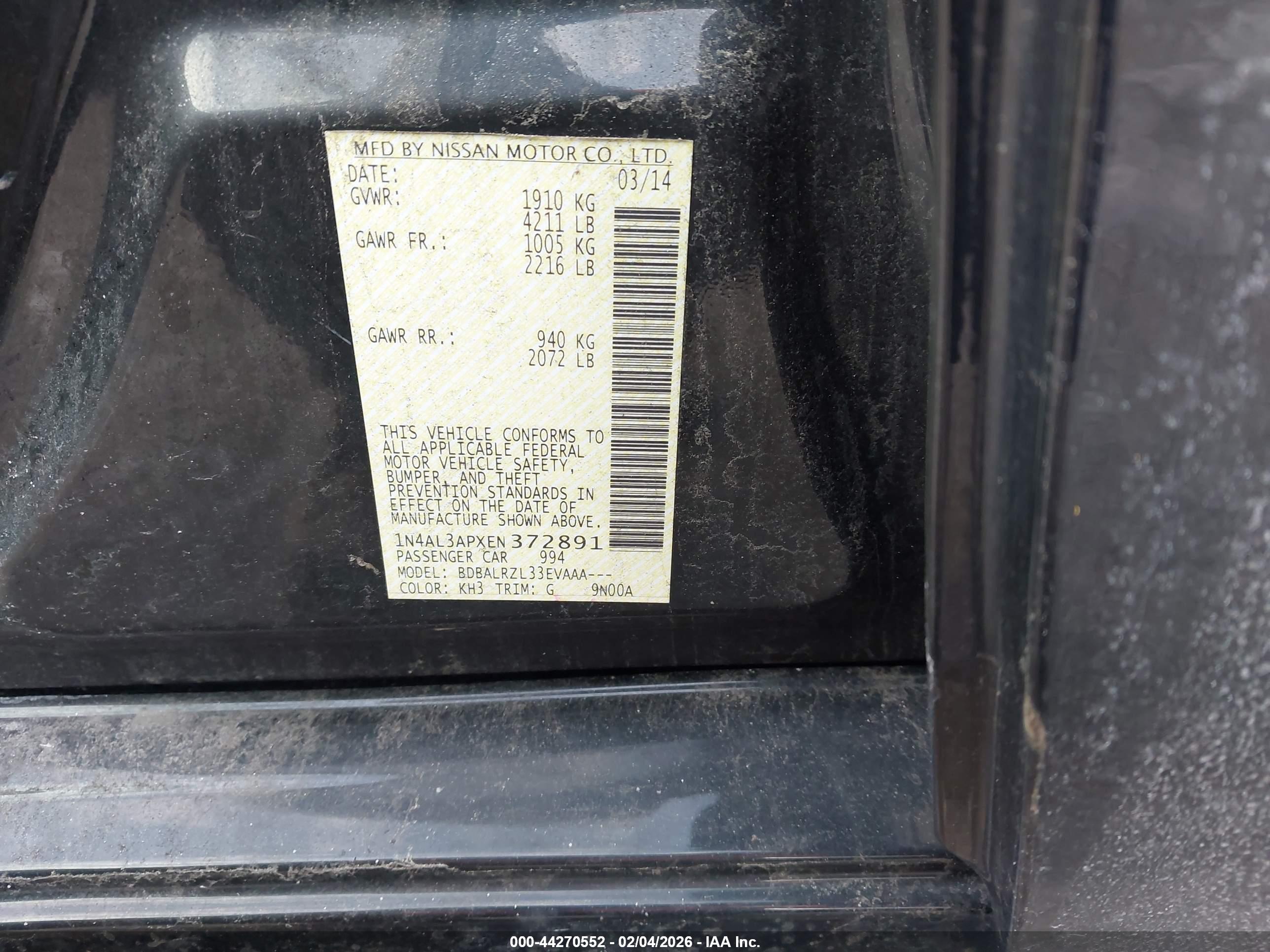 NISSAN ALTIMA image 9