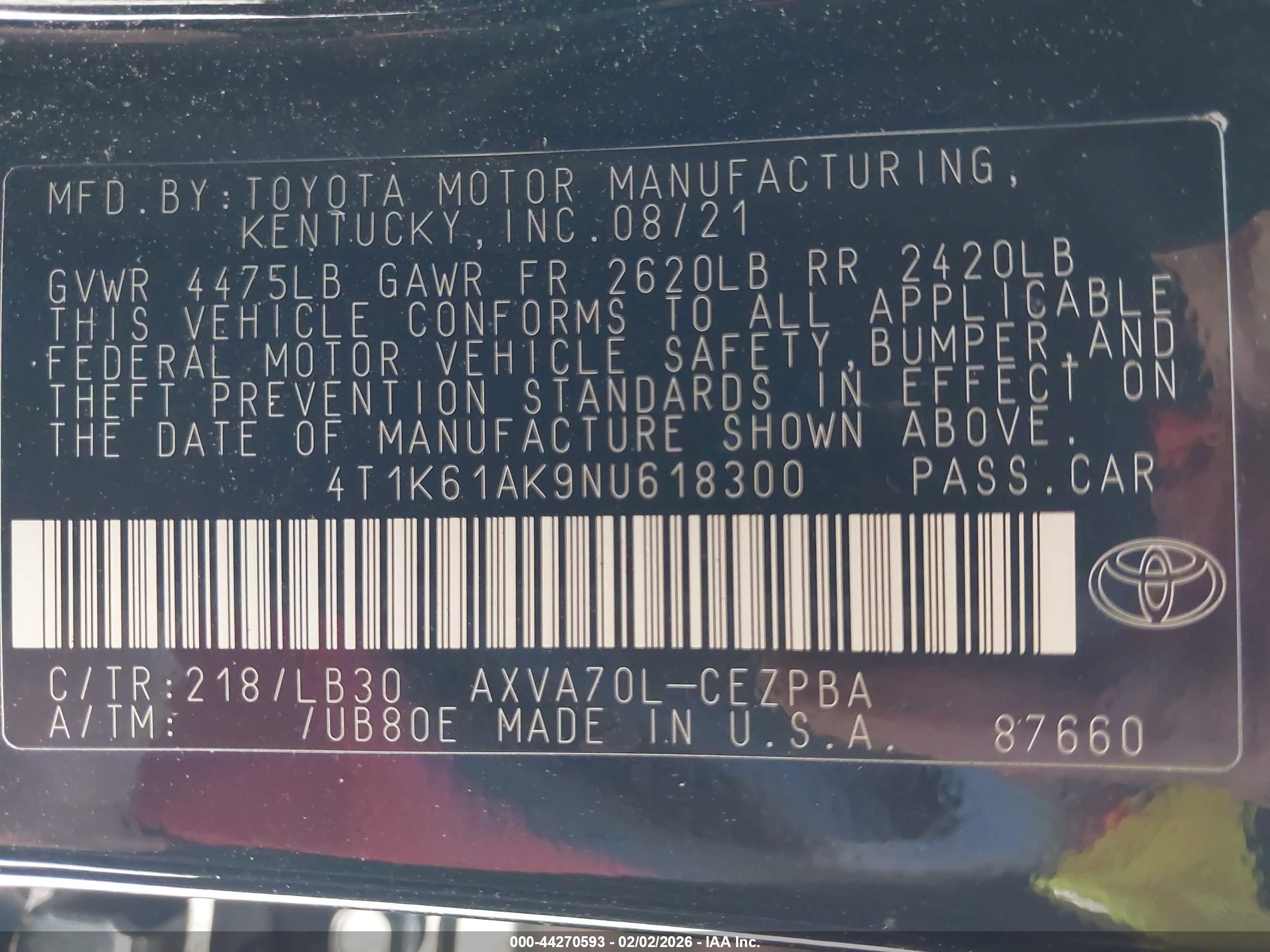TOYOTA CAMRY image 9