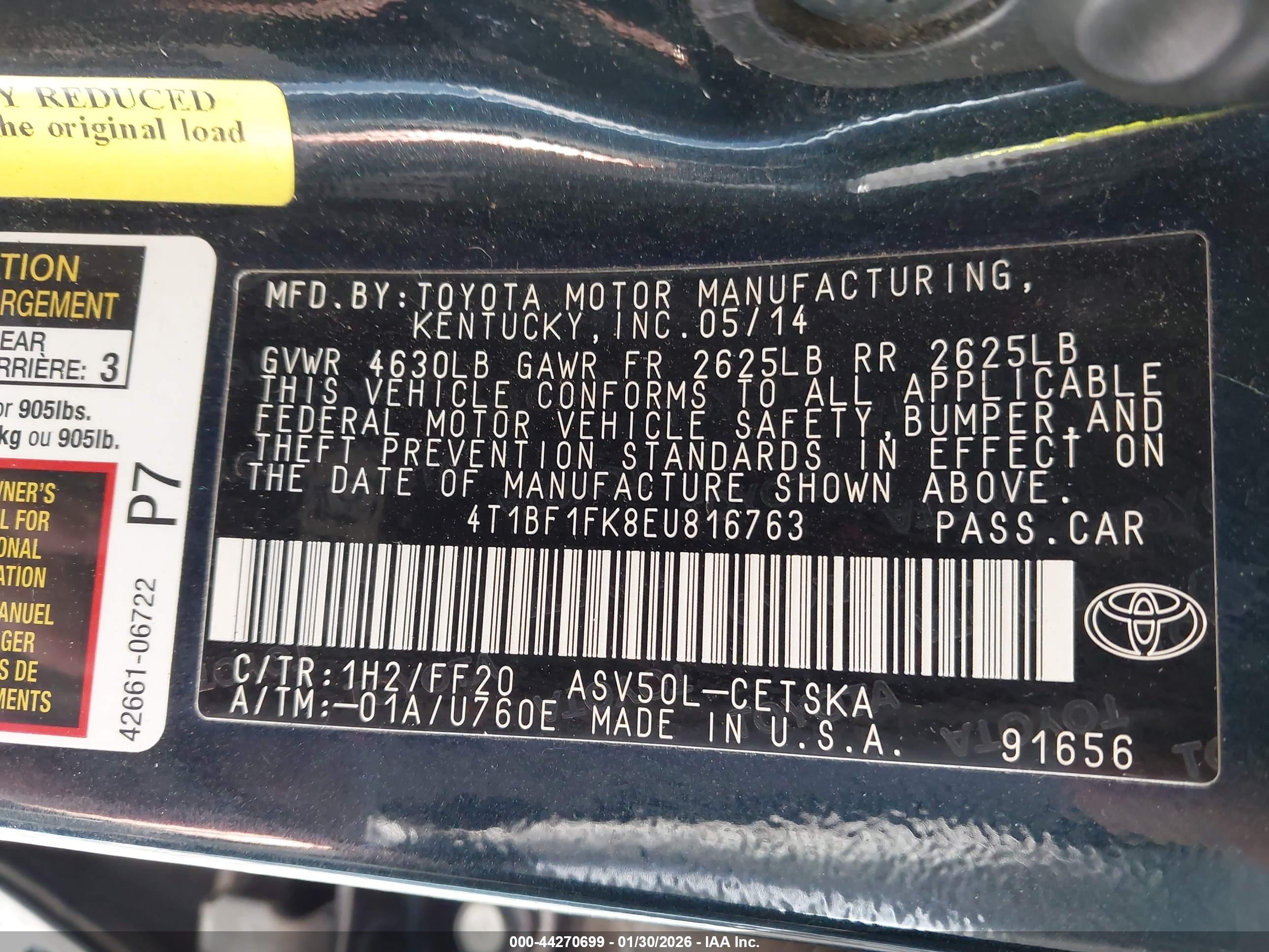 TOYOTA CAMRY image 9