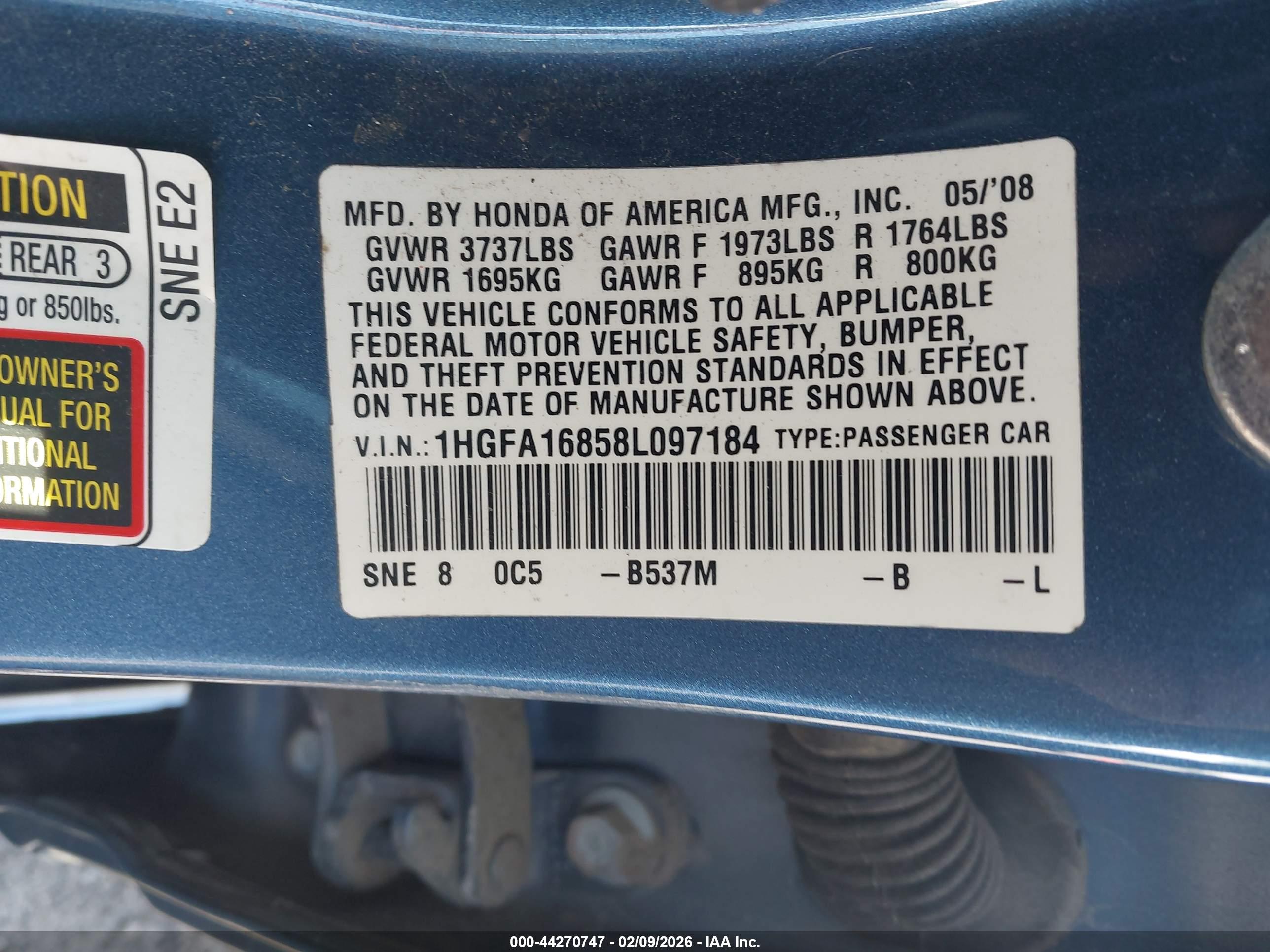 HONDA CIVIC image 9