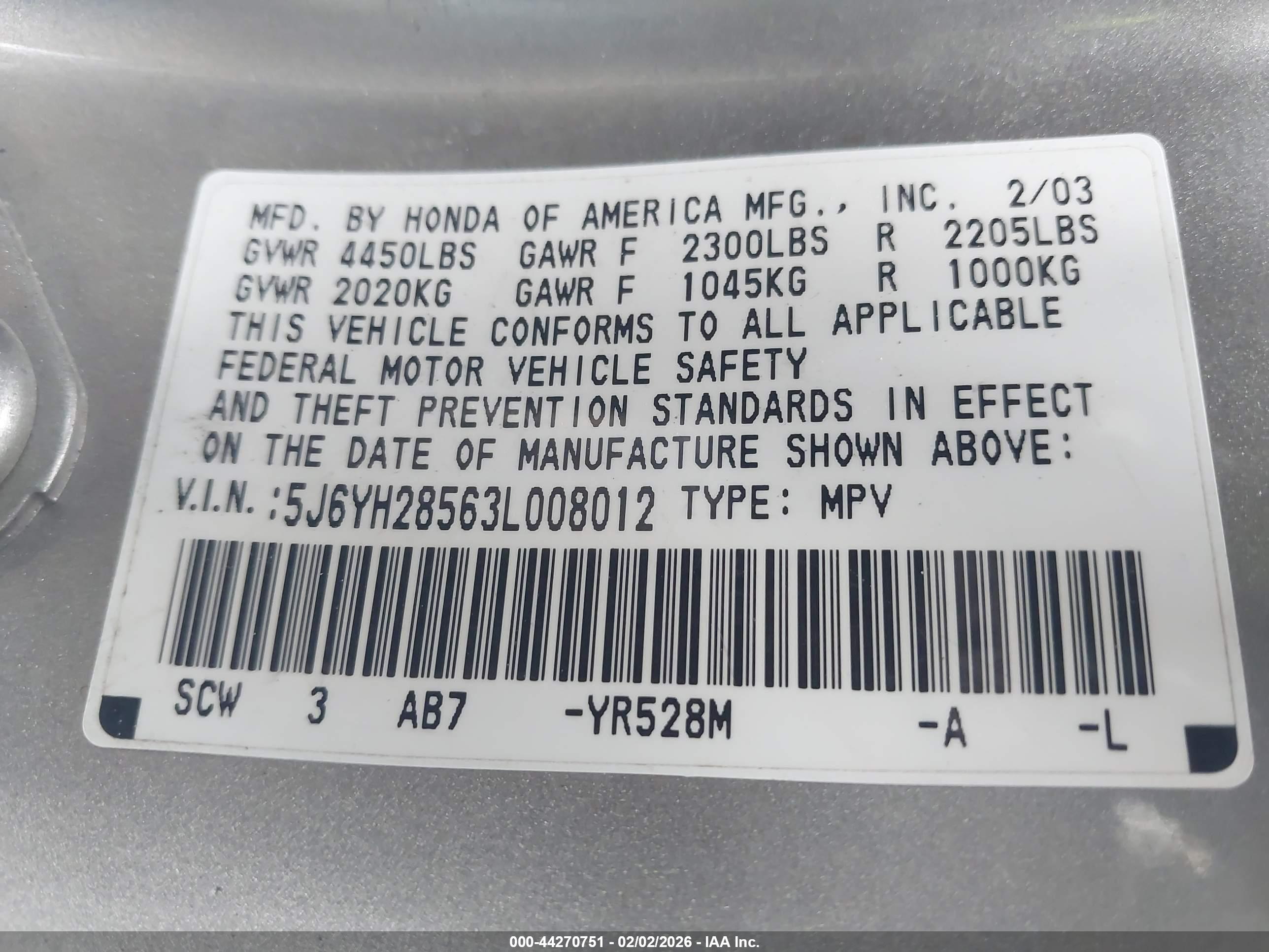 HONDA ELEMENT image 9