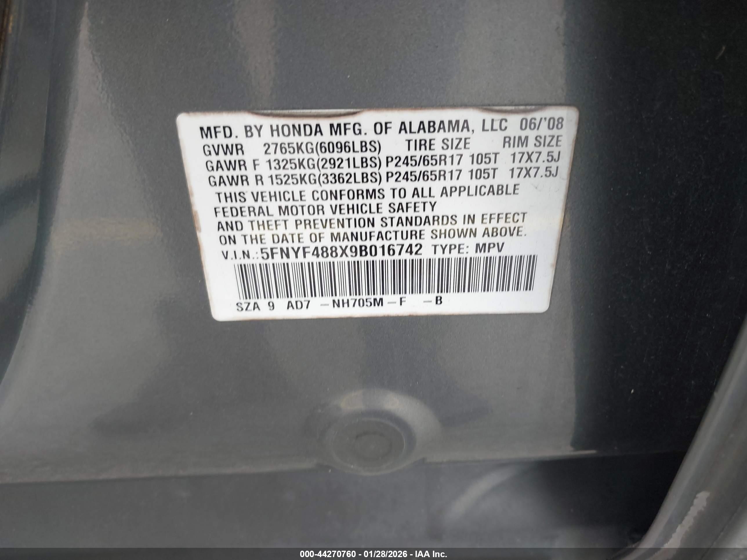 HONDA PILOT image 9