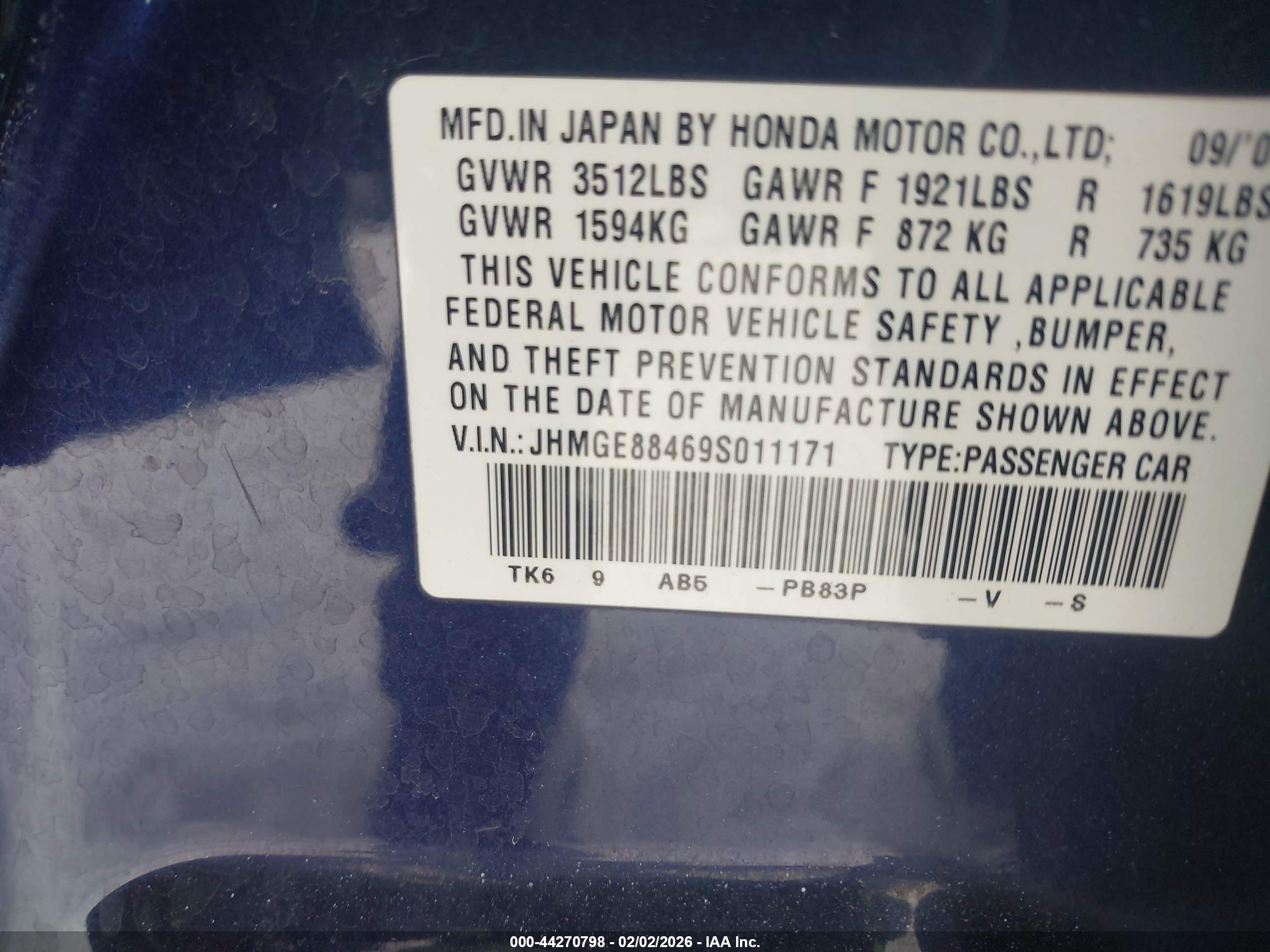 HONDA FIT image 9