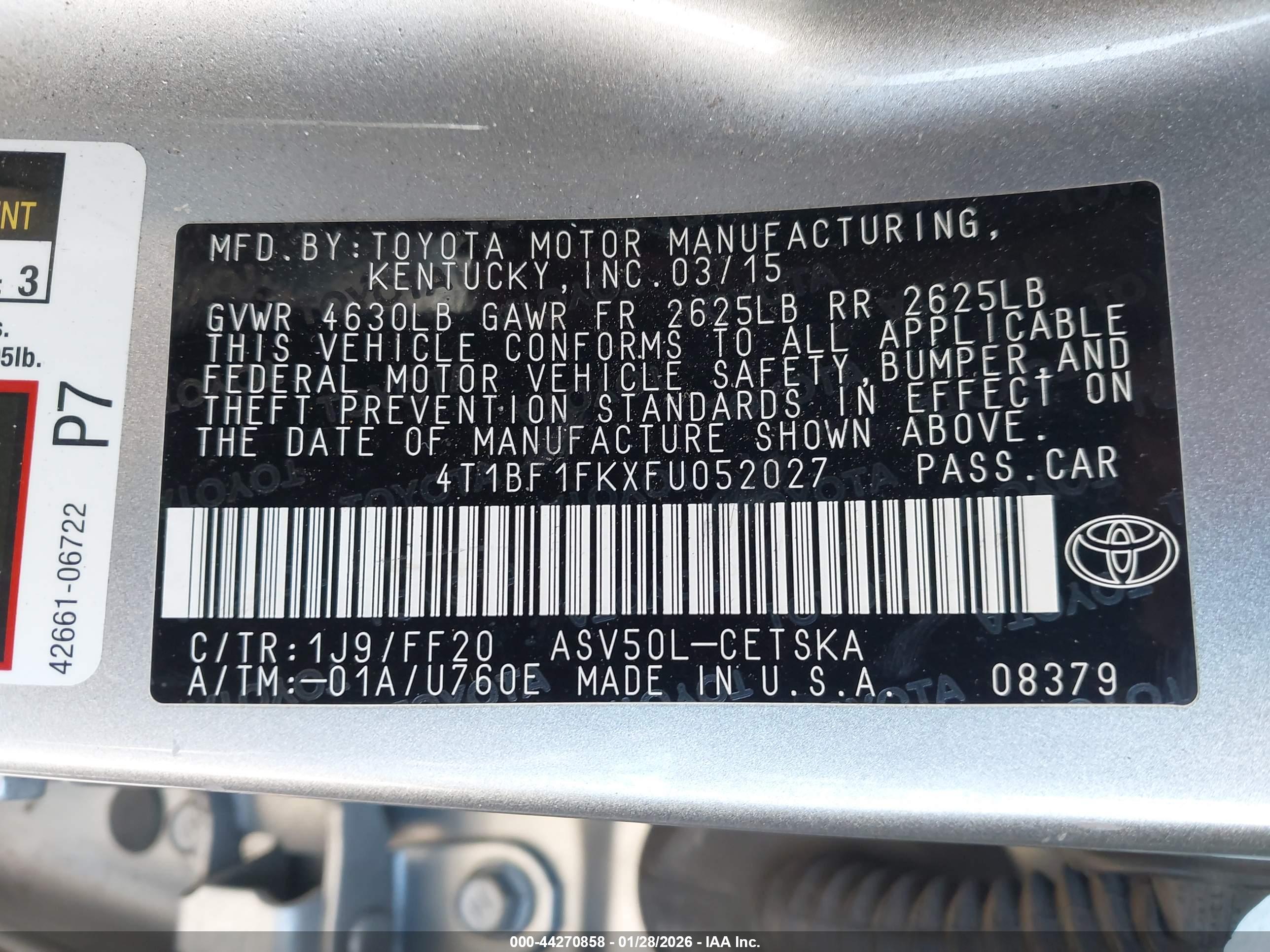 TOYOTA CAMRY image 9