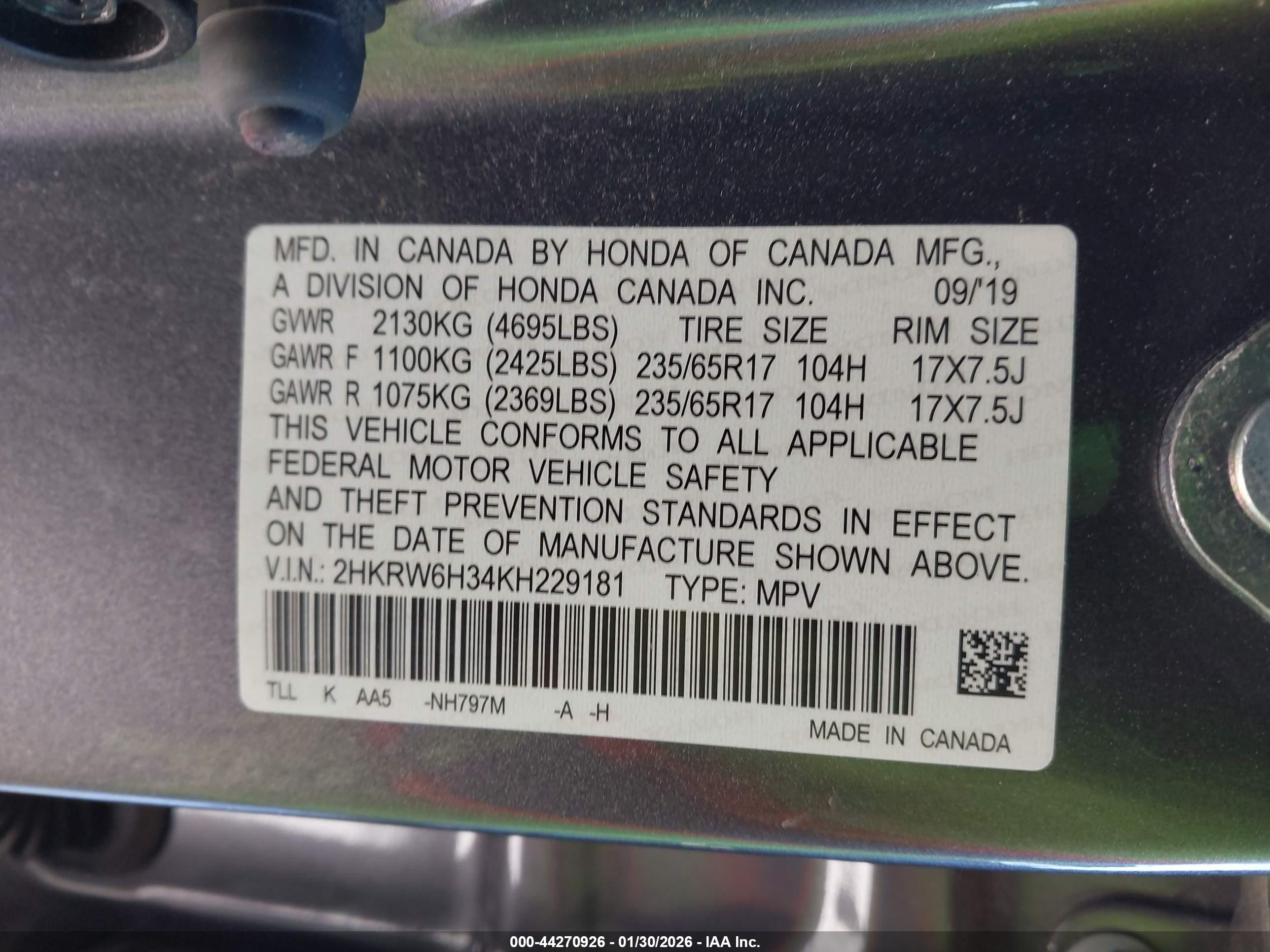 HONDA CR-V image 9