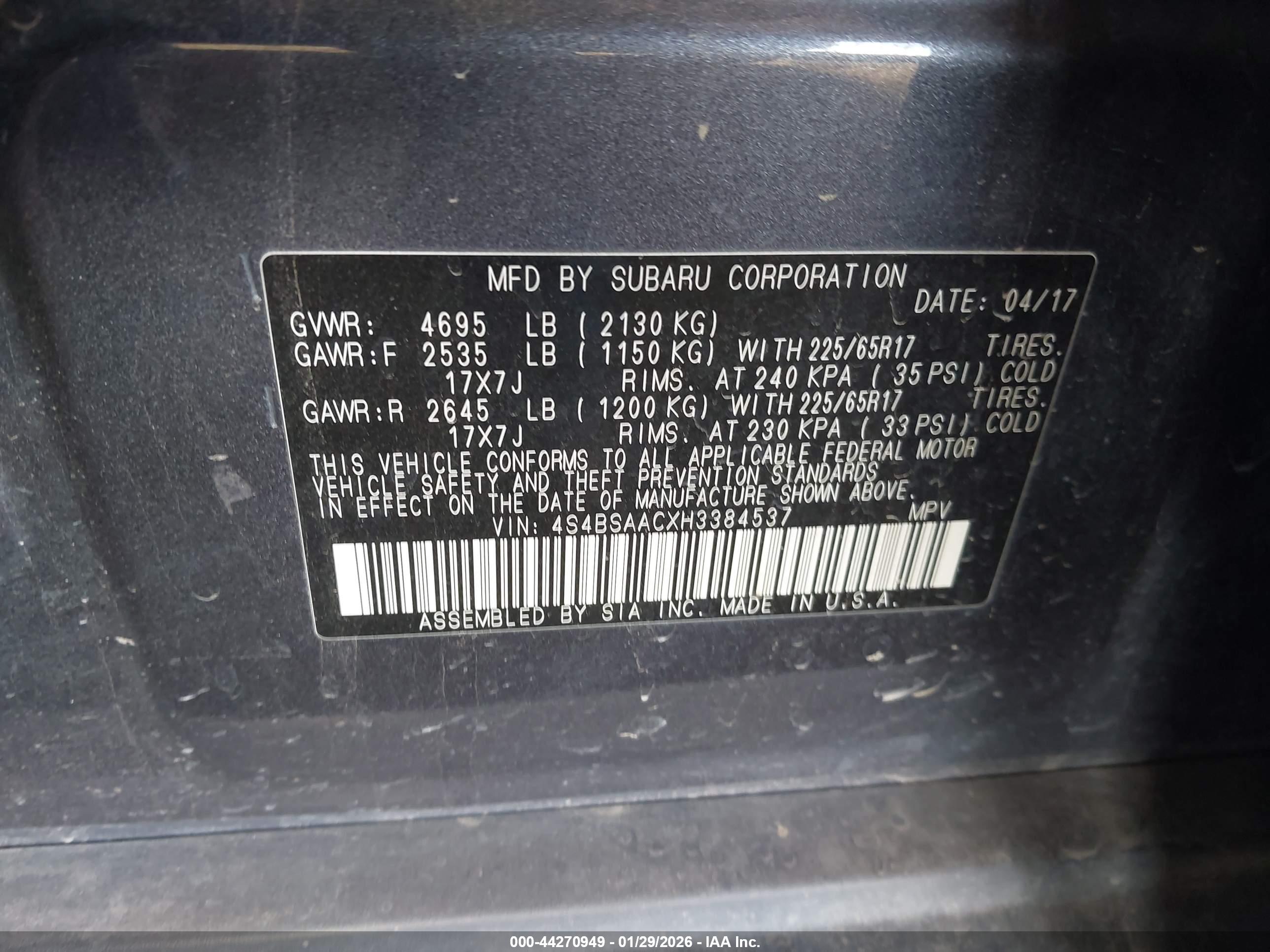 SUBARU OUTBACK image 9