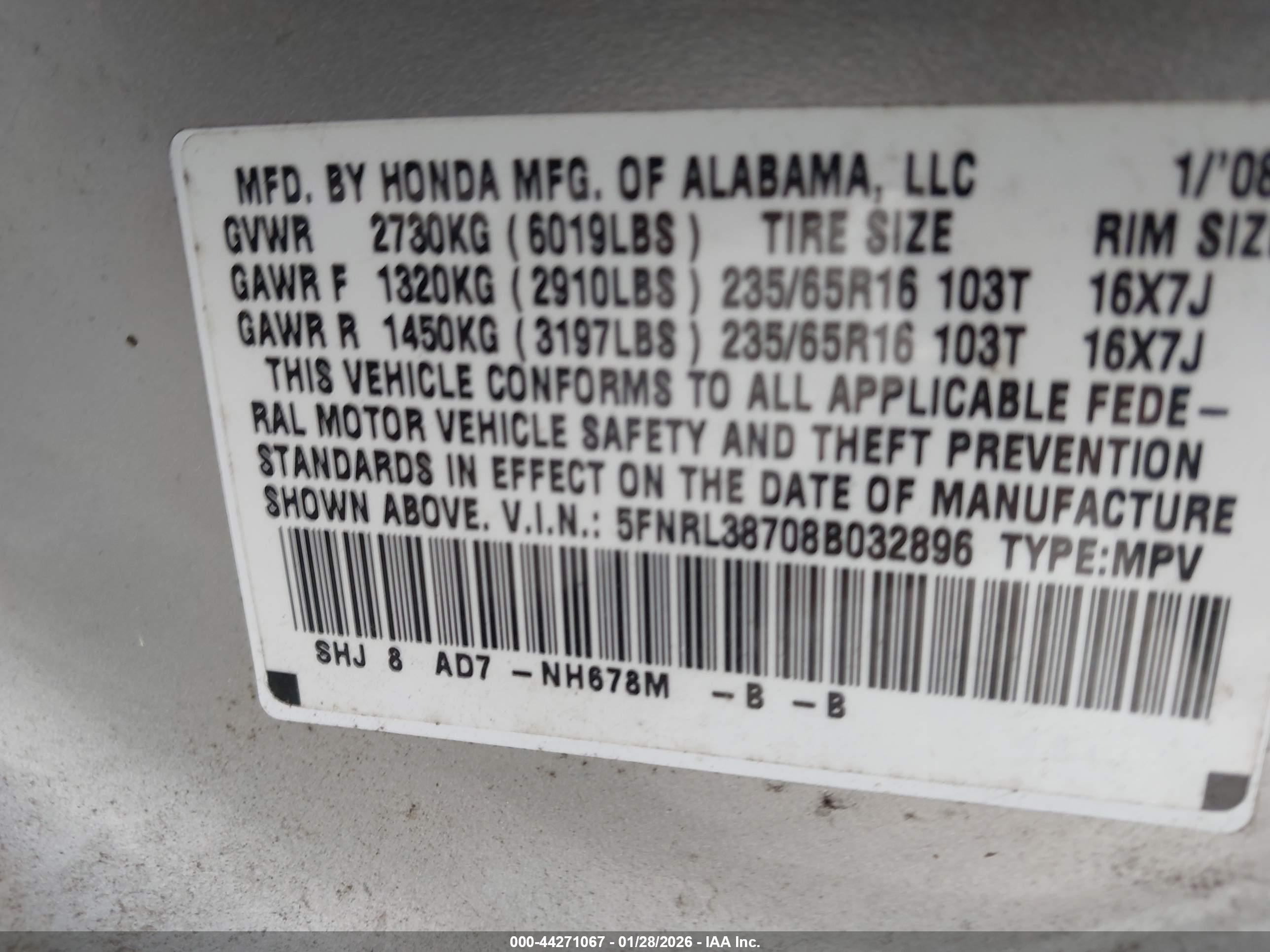 HONDA ODYSSEY image 9