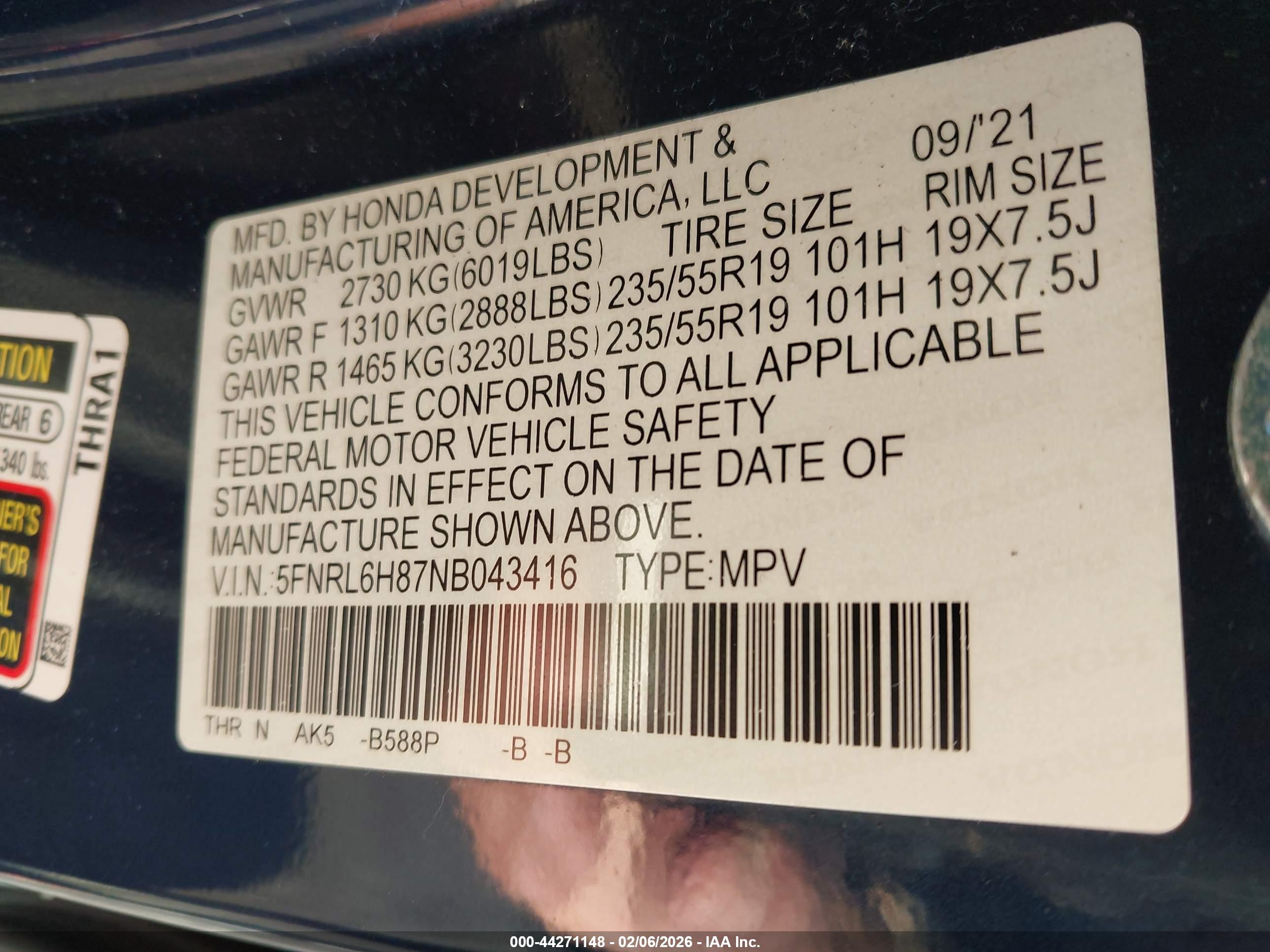 HONDA ODYSSEY image 9
