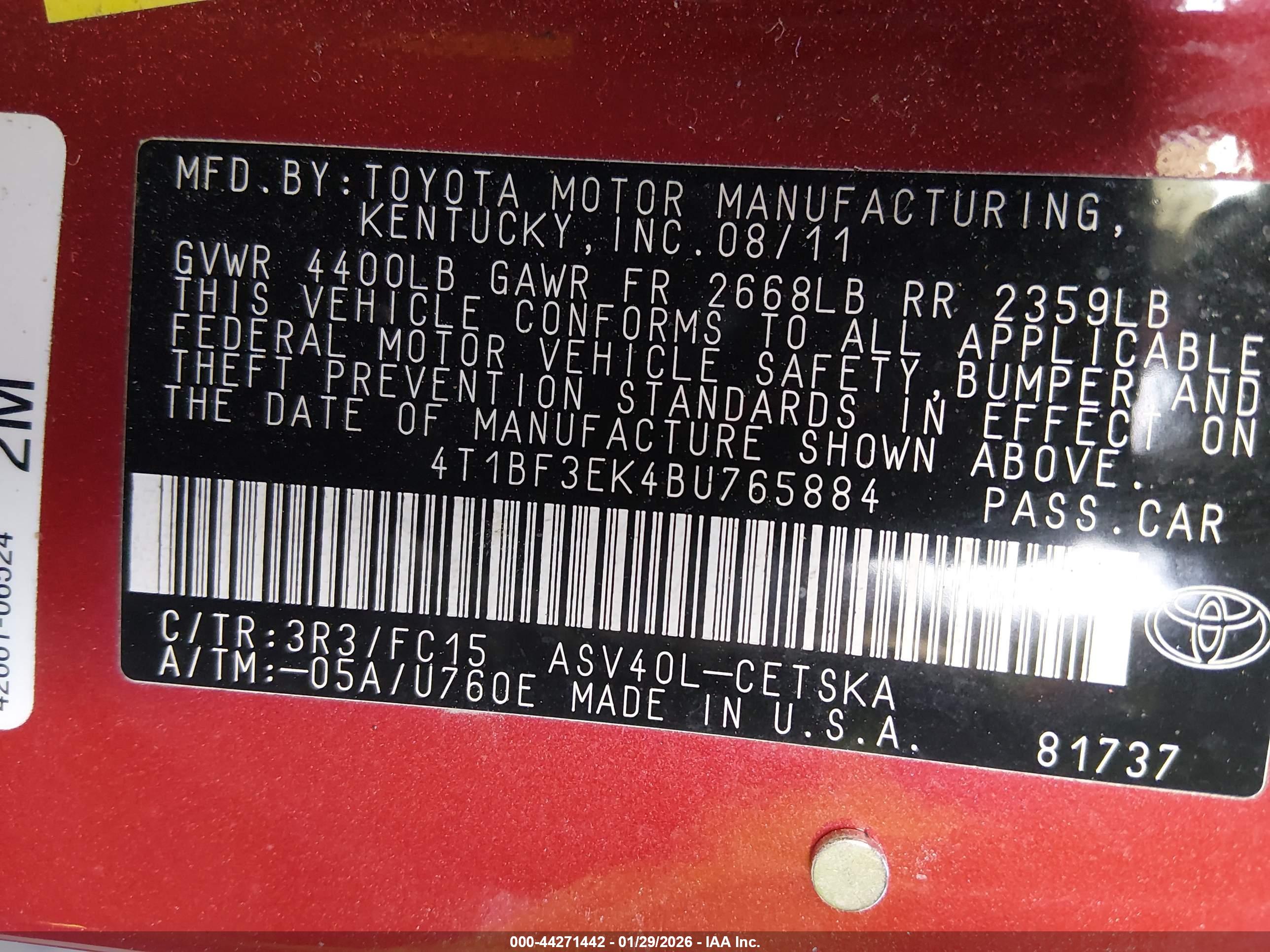 TOYOTA CAMRY image 9