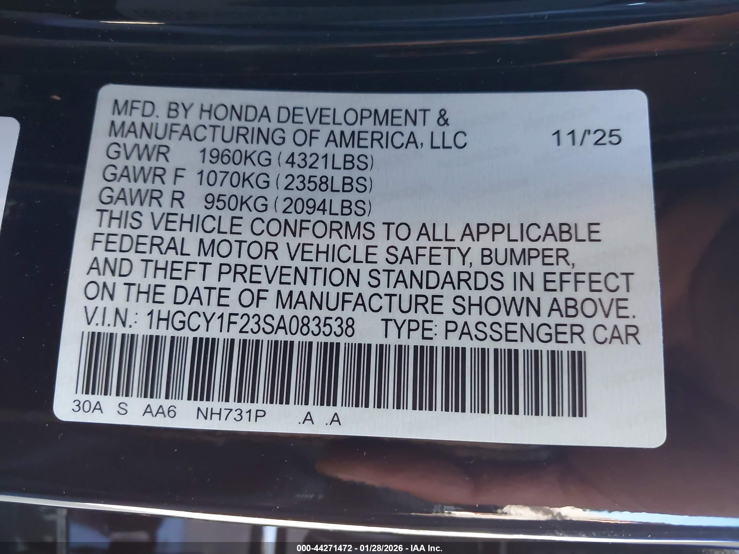 HONDA ACCORD image 9