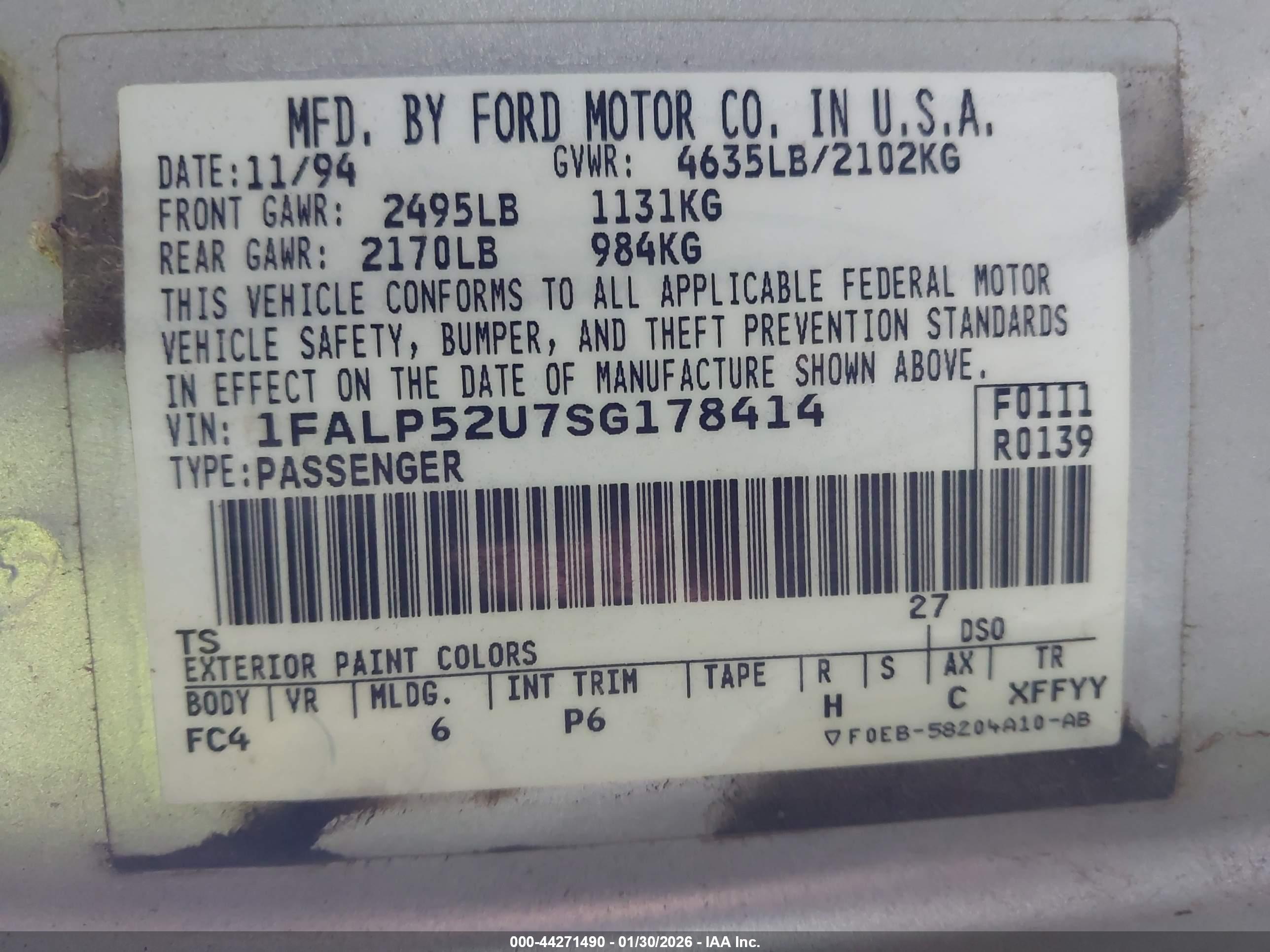 FORD TAURUS image 9