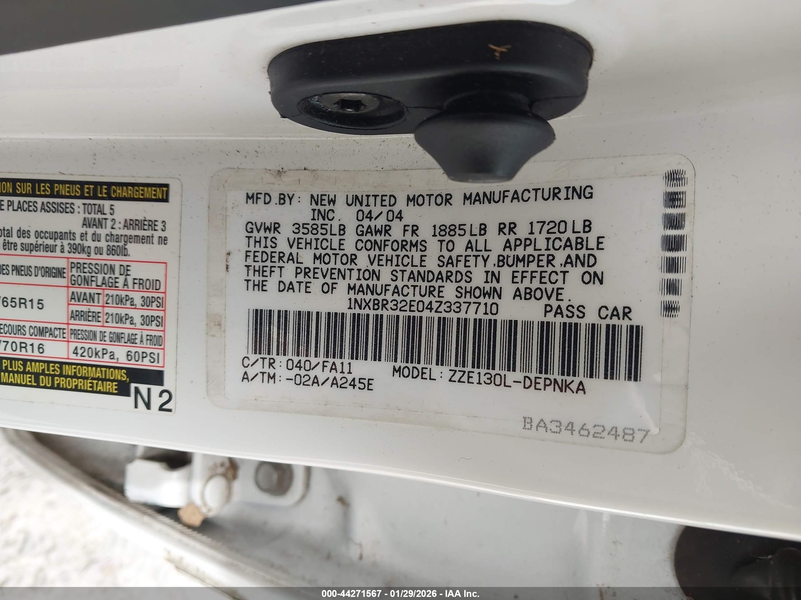 TOYOTA COROLLA image 9